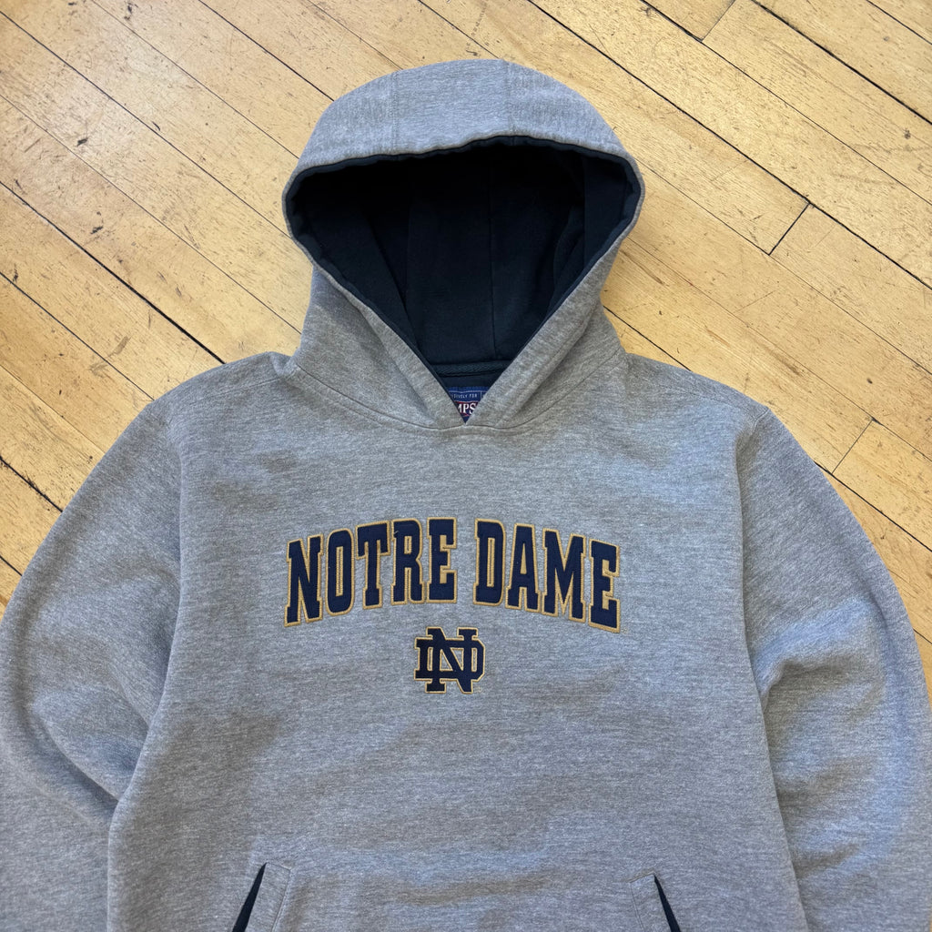 Vintage Champs Notre Dame SpellOut Hoodie Sz M
