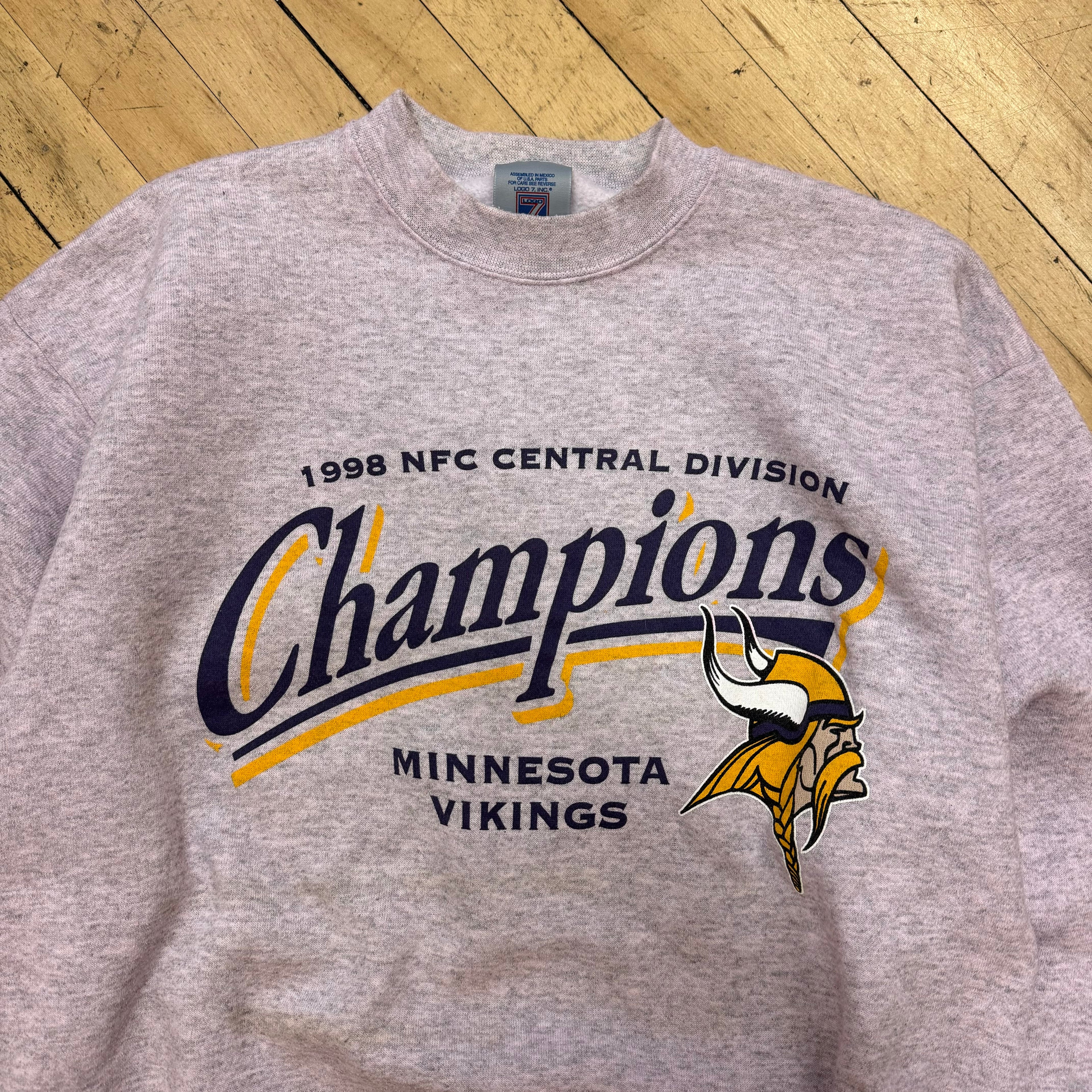 Vintage Minnesota Vikings NFC Champs CrewNeck Sz L