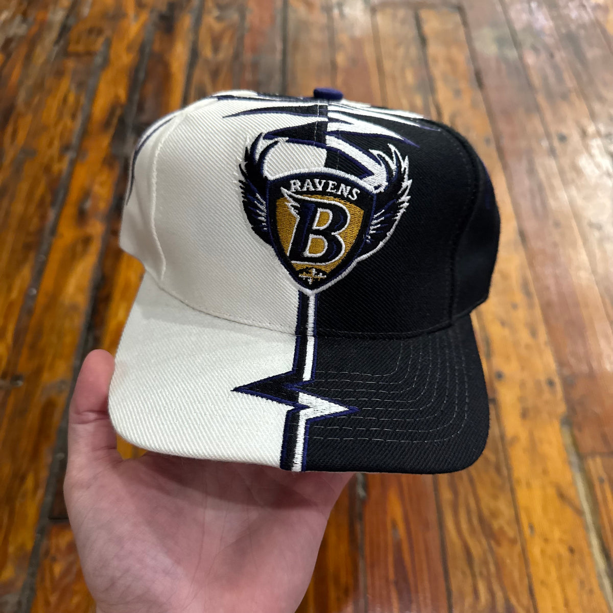 Vintage Starter Double Shockwave Baltimore Ravens Snapback Hat (NEW)