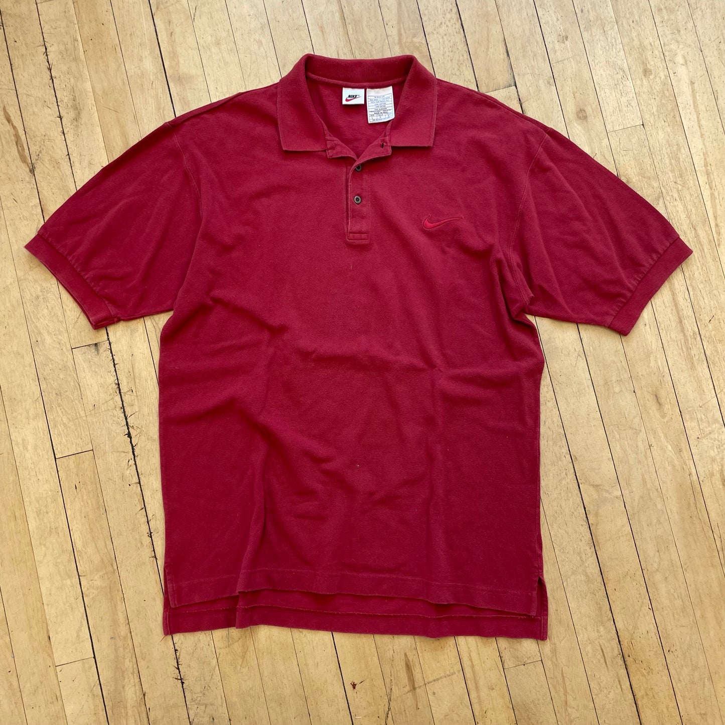 Vintage Maroon Nike Polo T-shirt Sz XL