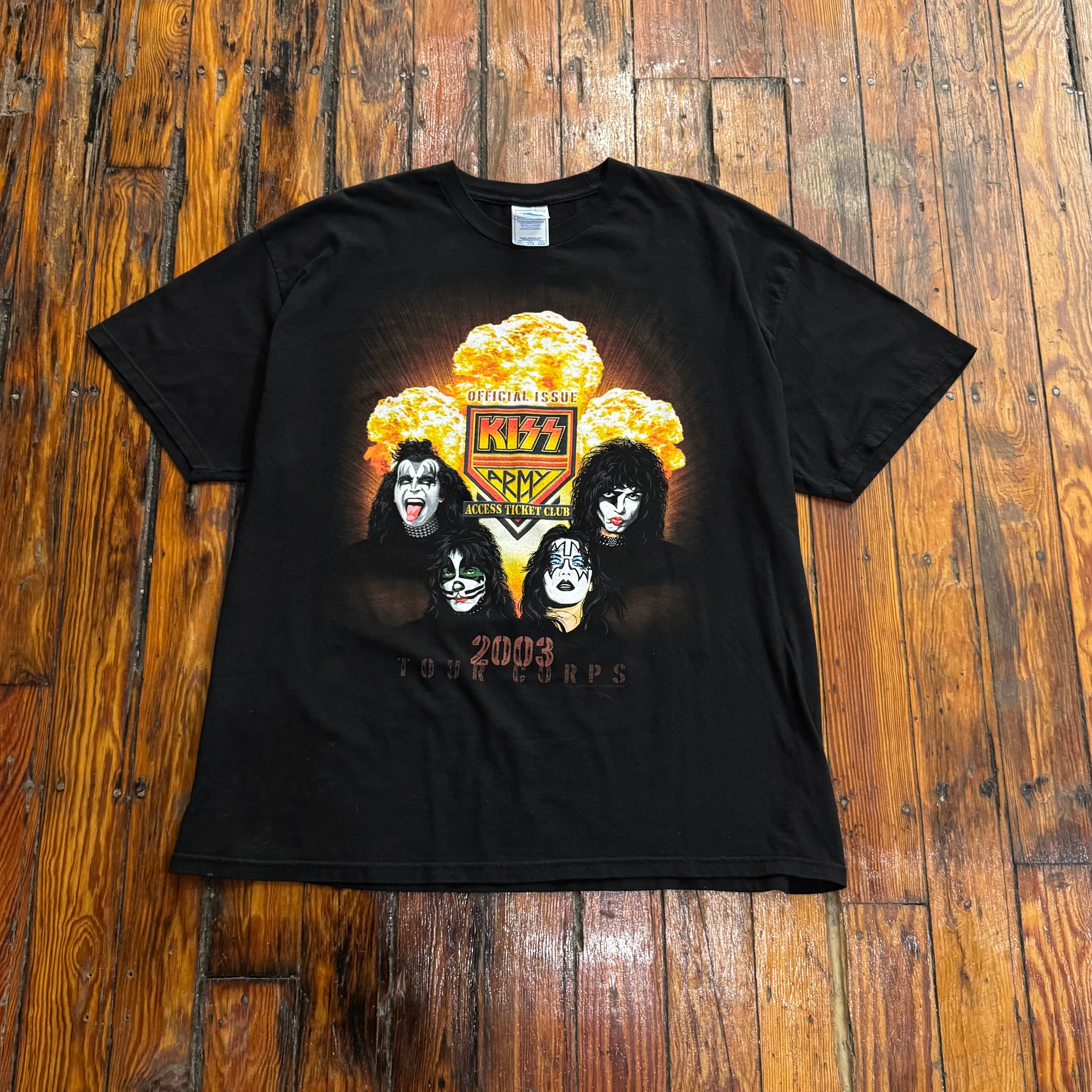 Vintage Kiss Tour Corps T-shirt Sz XXL