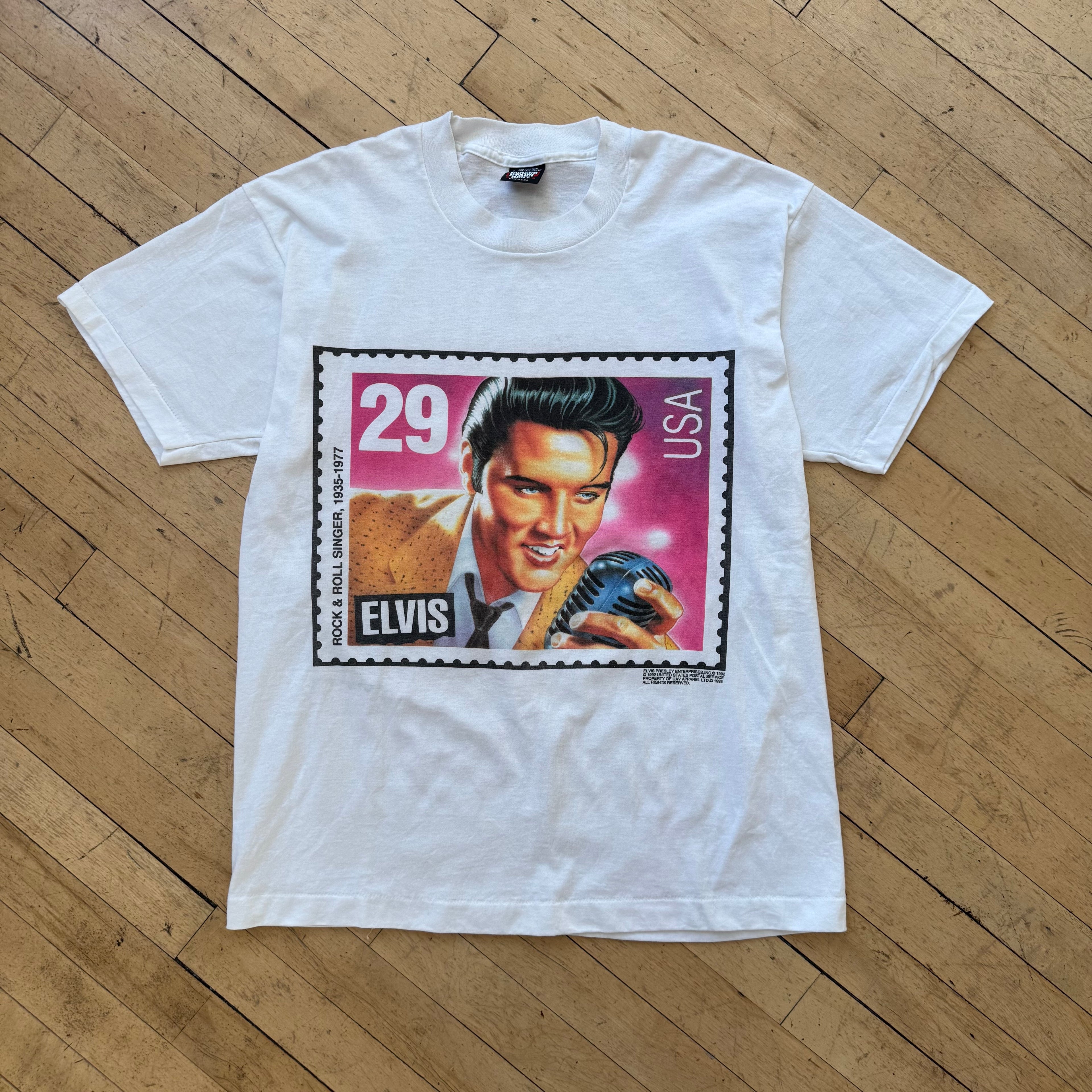 Vintage Elvis Presley Stamp T-shirt Sz L