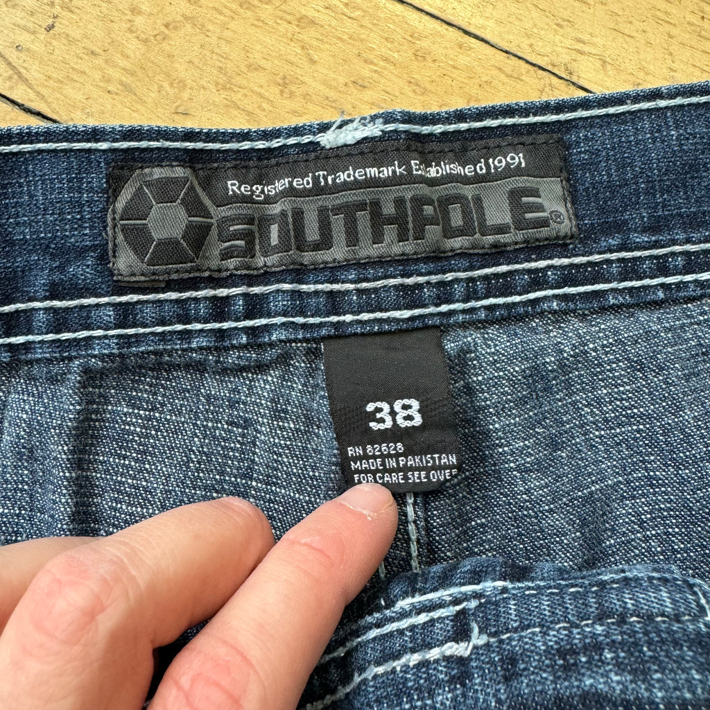 Y2K Dark Wash South Pole Denim Jeans Sz 38