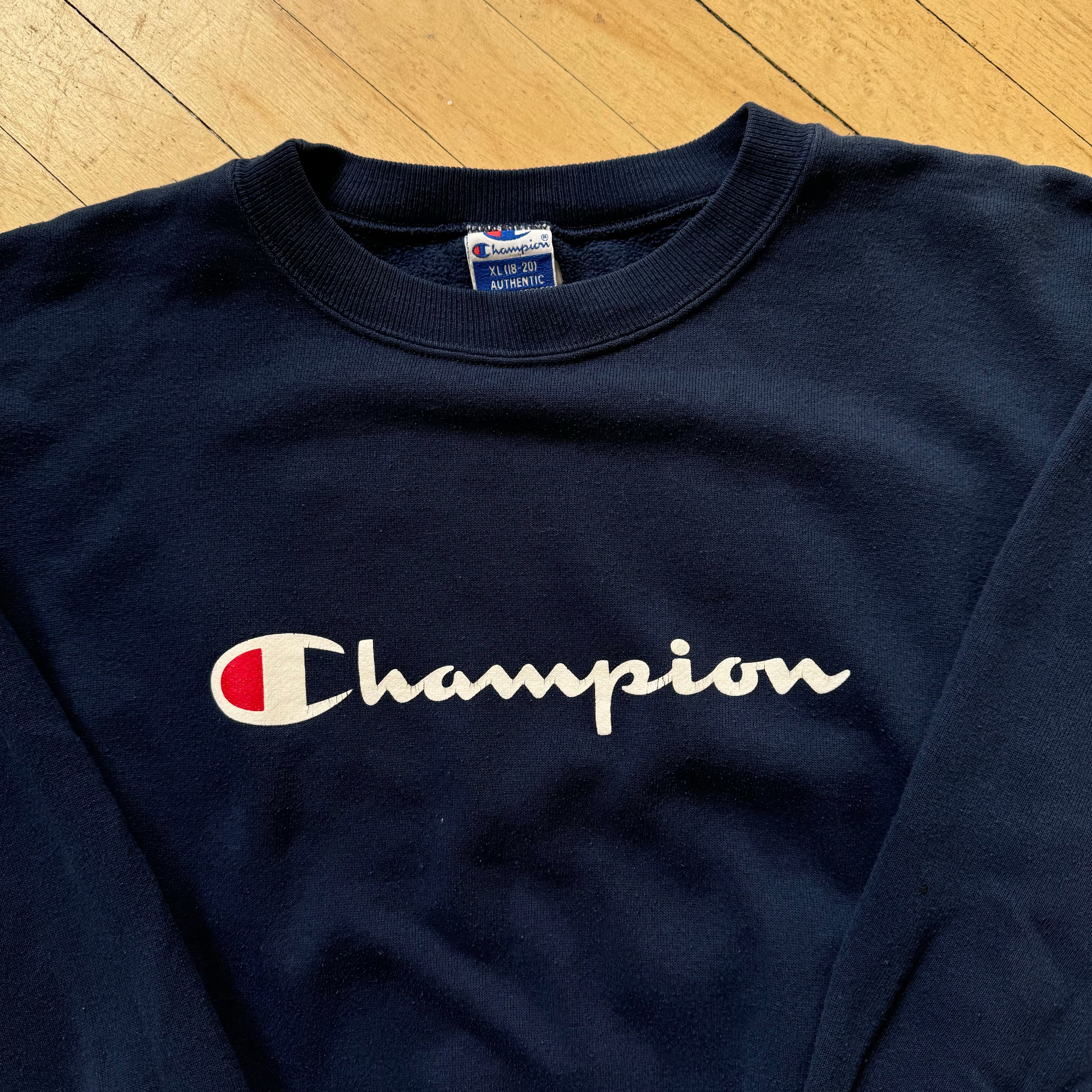 Vintage Champion SpellOut CrewNeck Sz S