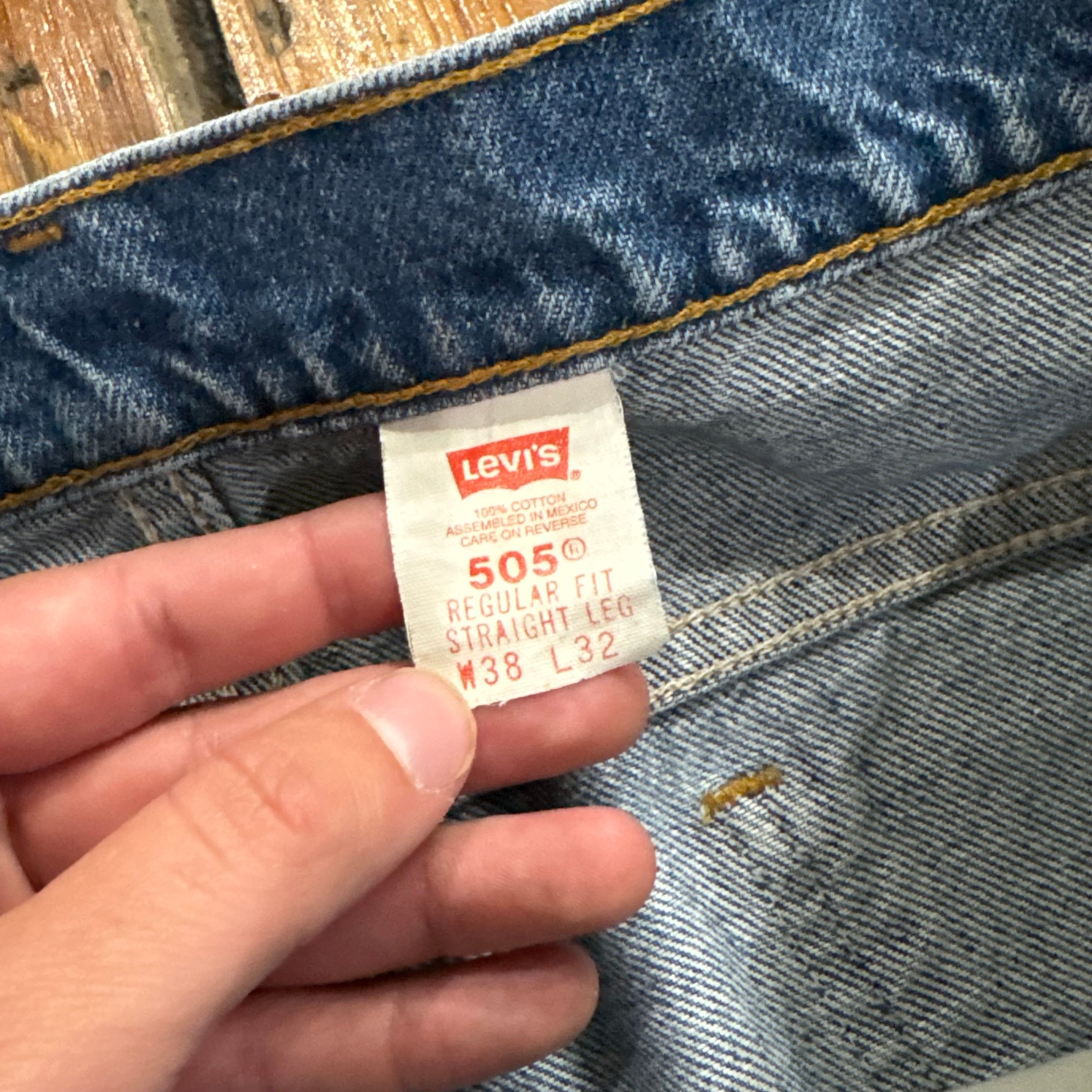Vintage Levi 505 Denim Jeans Sz 38x32