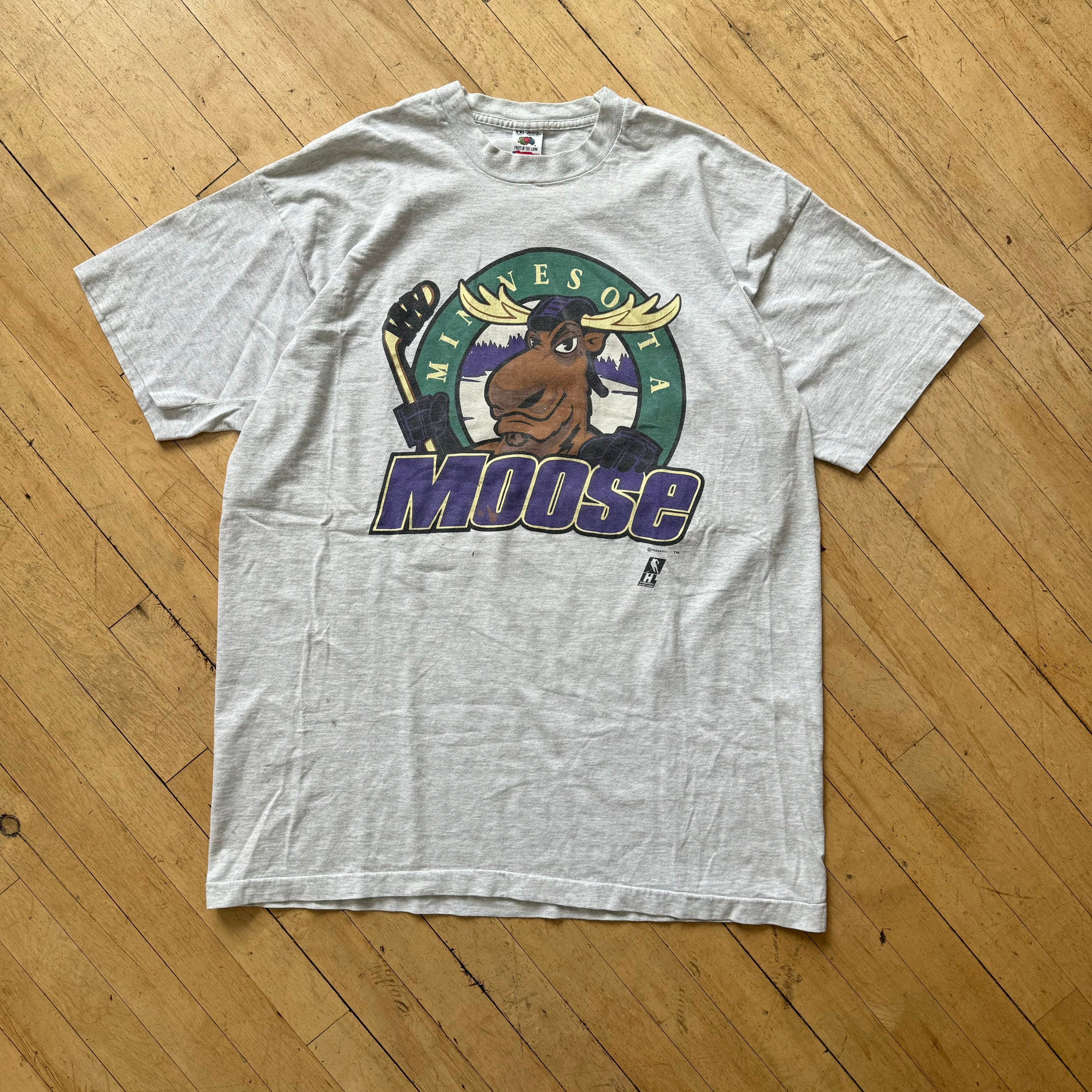 Vintage Minnesota Moose Hockey T-shirt Sz XXL