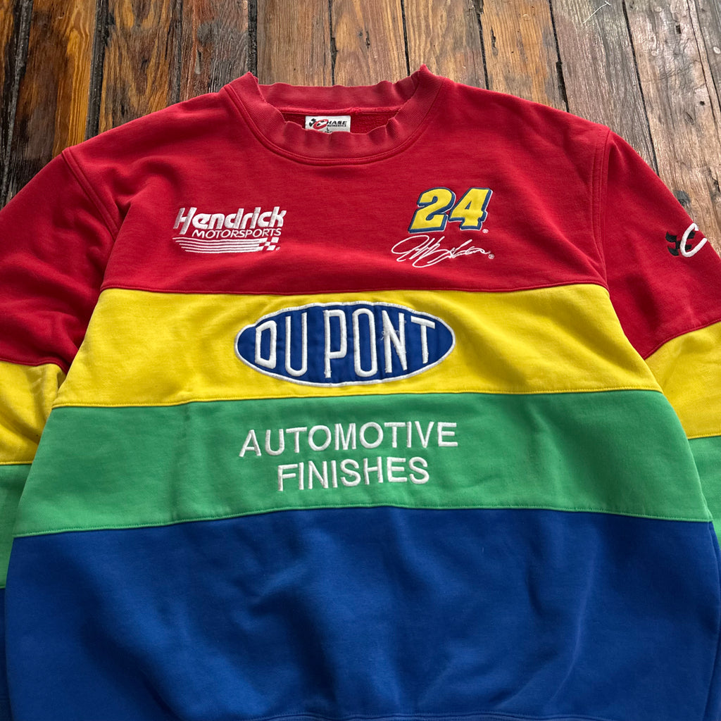 Vintage NASCAR Du Point CrewNeck Sz L