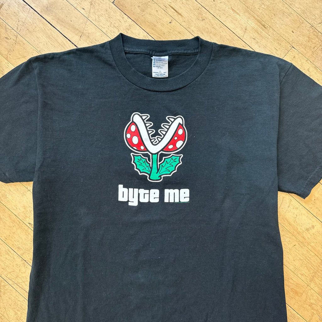 Vintage Nintendo Mario Byte Me T-shirt Sz L