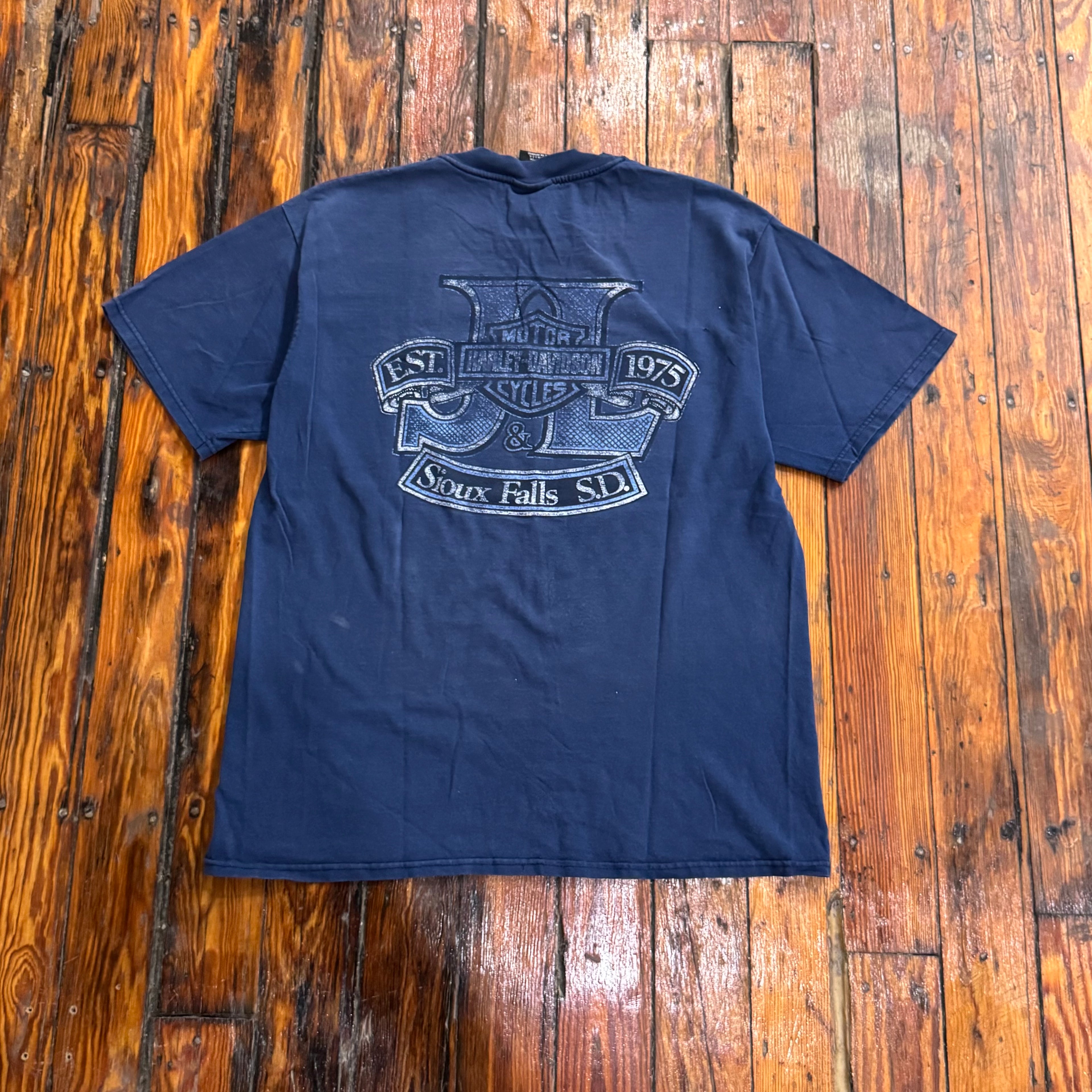 Vintage Harley Davidson Piece of Steel Sioux Falls T-shirt Sz L