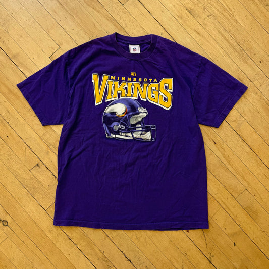 Vintage Minnesota Vikings Helmet T-shirt Sz XL