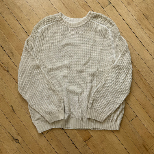 Vintage Cream Over Sized Sweater Sz M