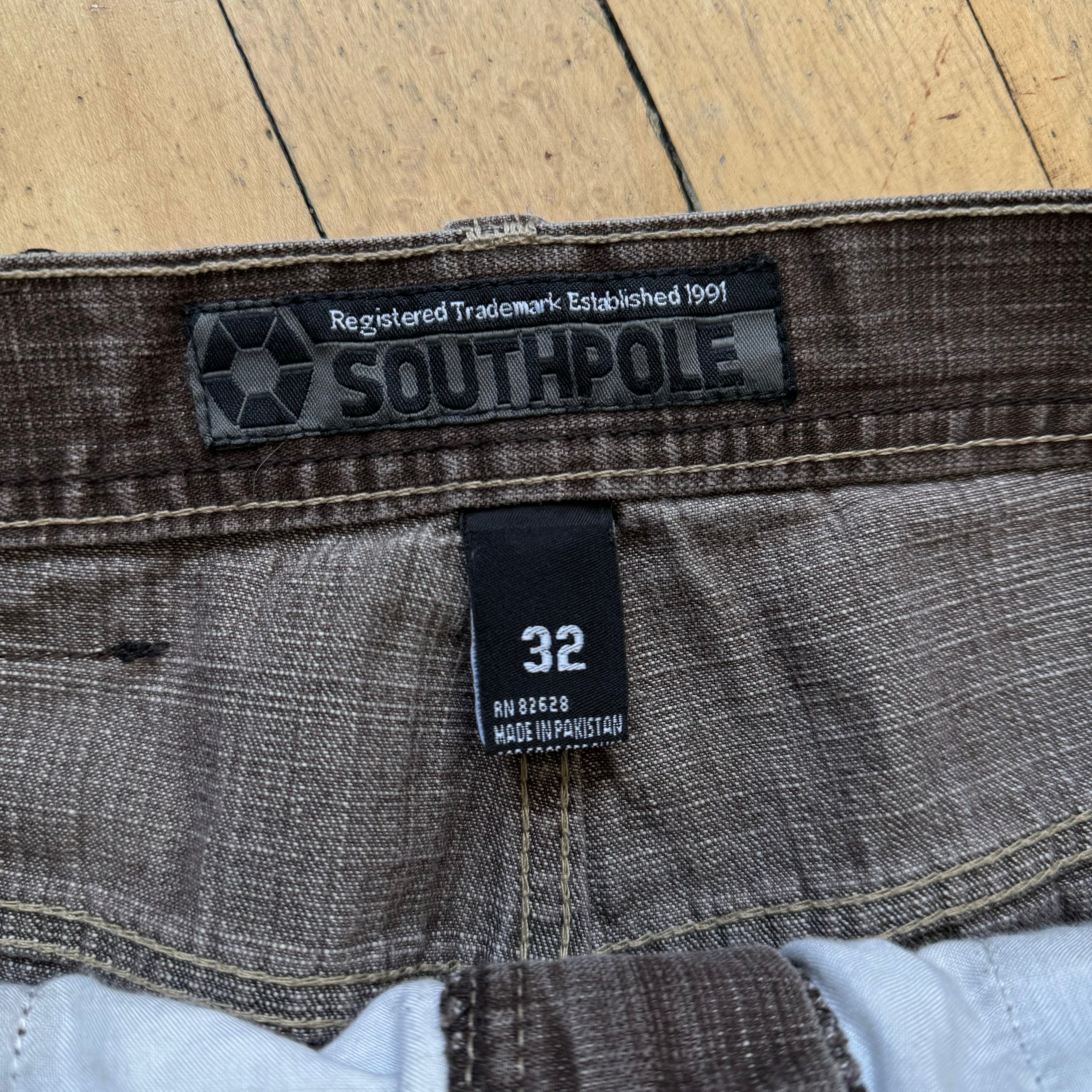 Vintage Y2K Faded Browm SouthPole Denim Jeans Sz 32