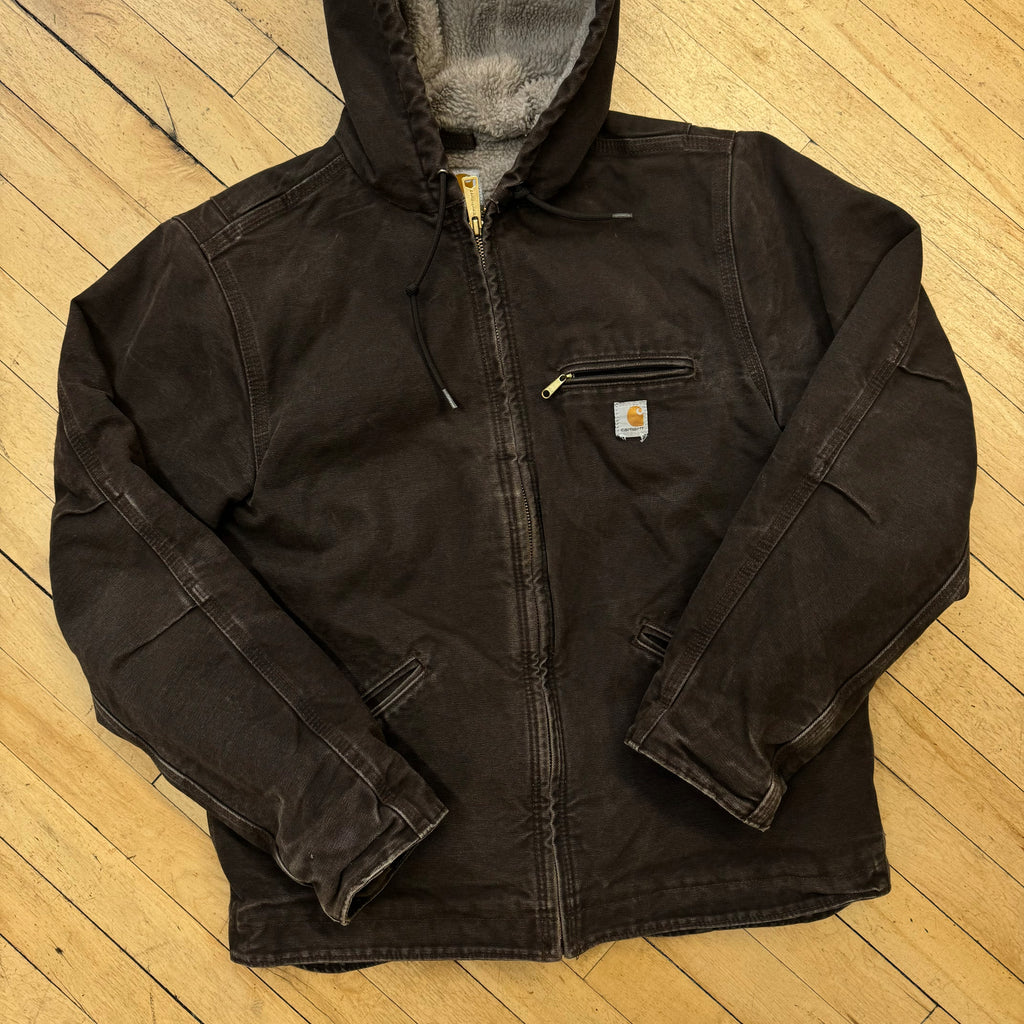 Y2K Carhartt Brown Hooded Jacket Sz S