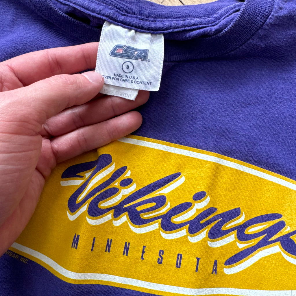 Vintage Minnesota Vikings Long Sleeve T-shirt Sz 8