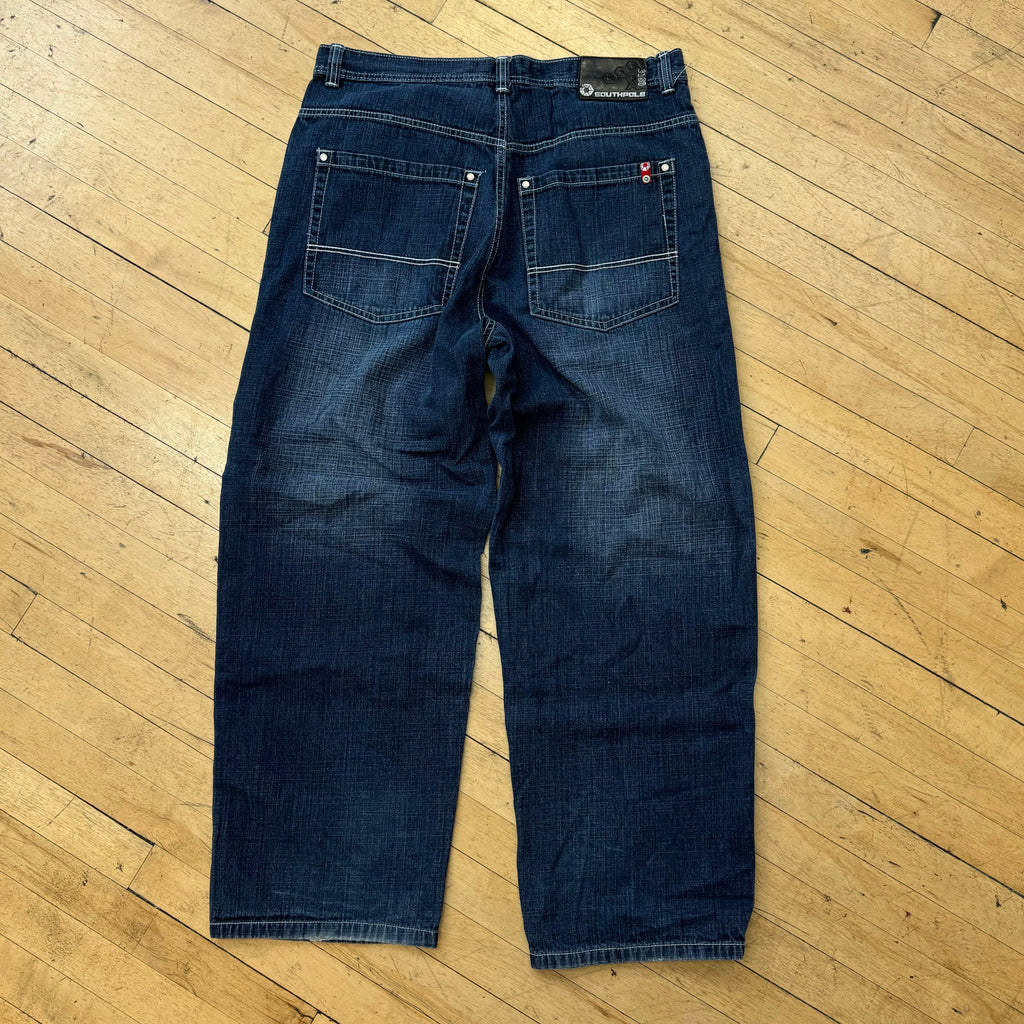 Y2K Dark Wash South Pole Denim Jeans Sz 38