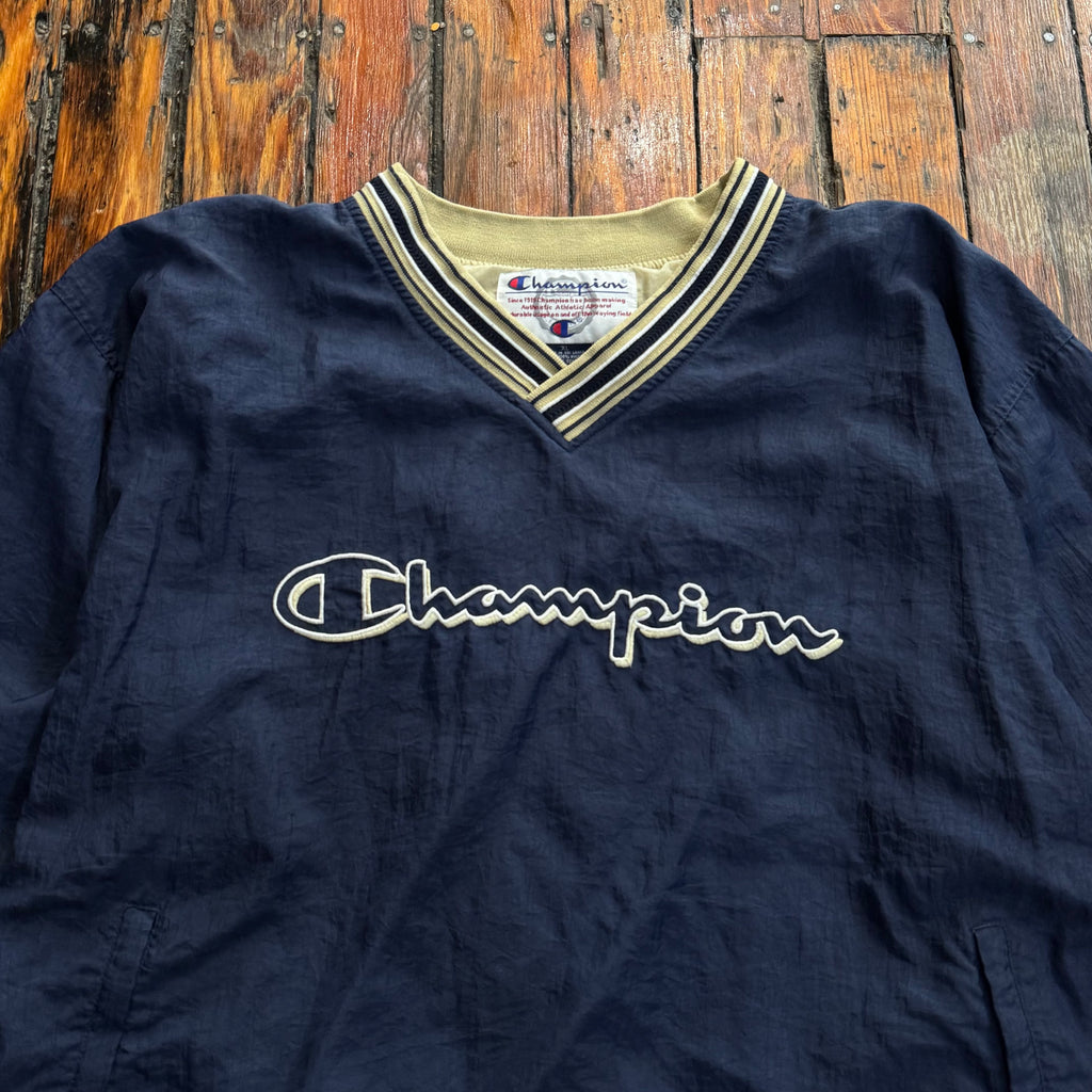 Vintage Champion SpellOut Pullover Jacket Sz XL