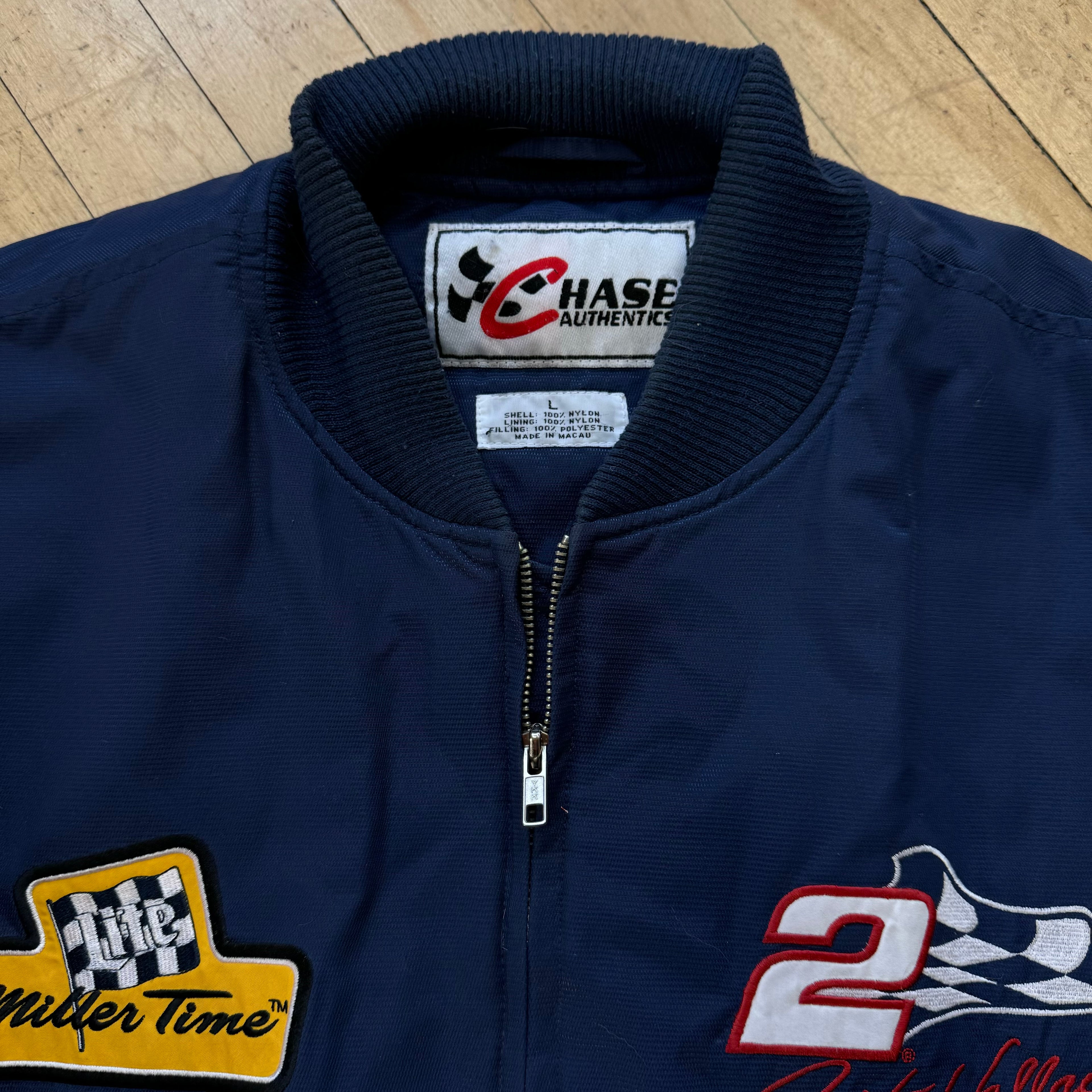 Vintage Chase Rusty Wallace Nascar Jacket Sz L