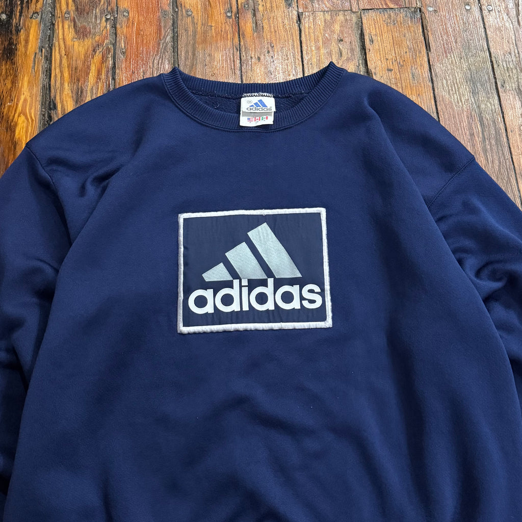 Vintage Adidas Logo Crewneck Sz L