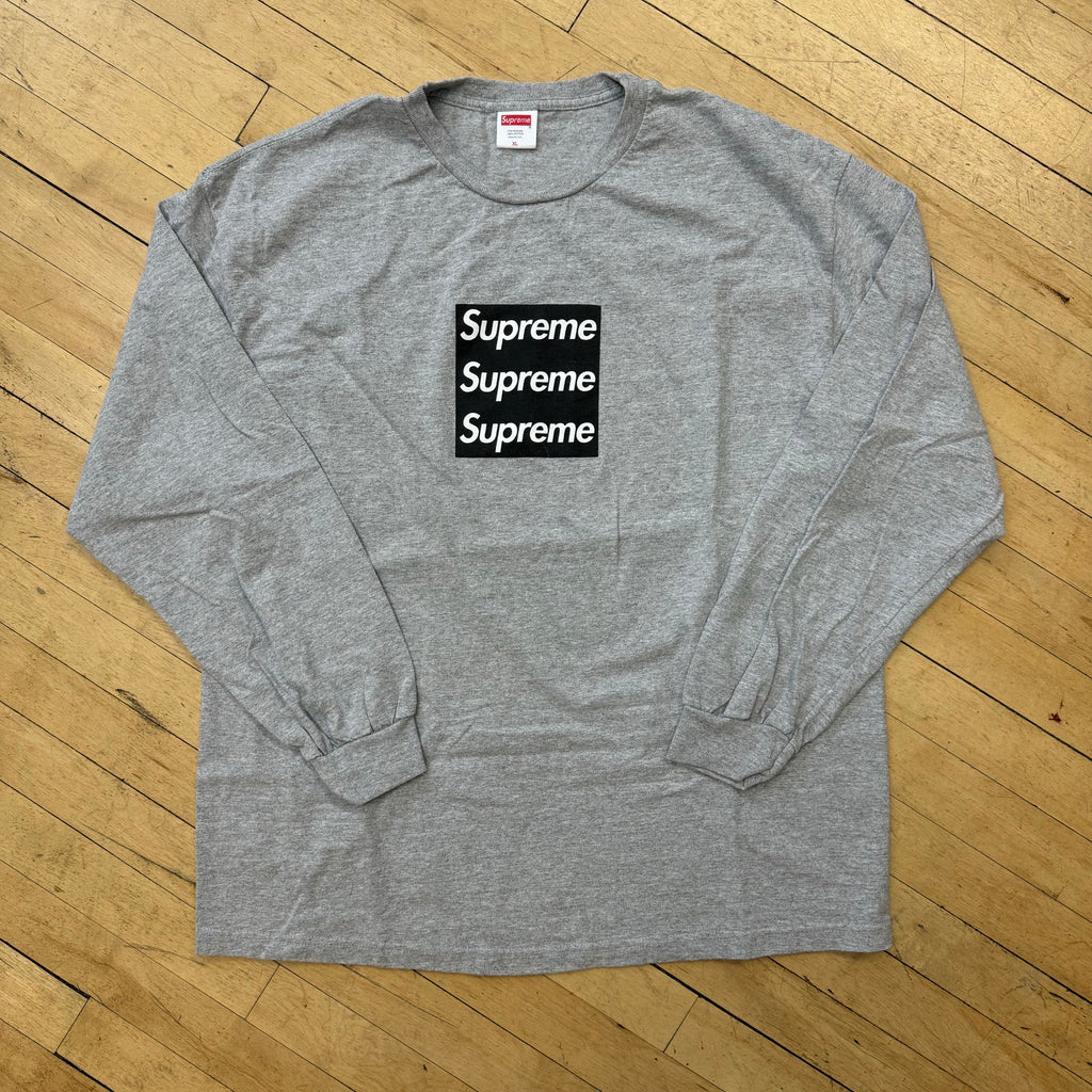 Supreme 2021 Ass Pizza Stacked Box Logo L/S T-shirt Sz XL