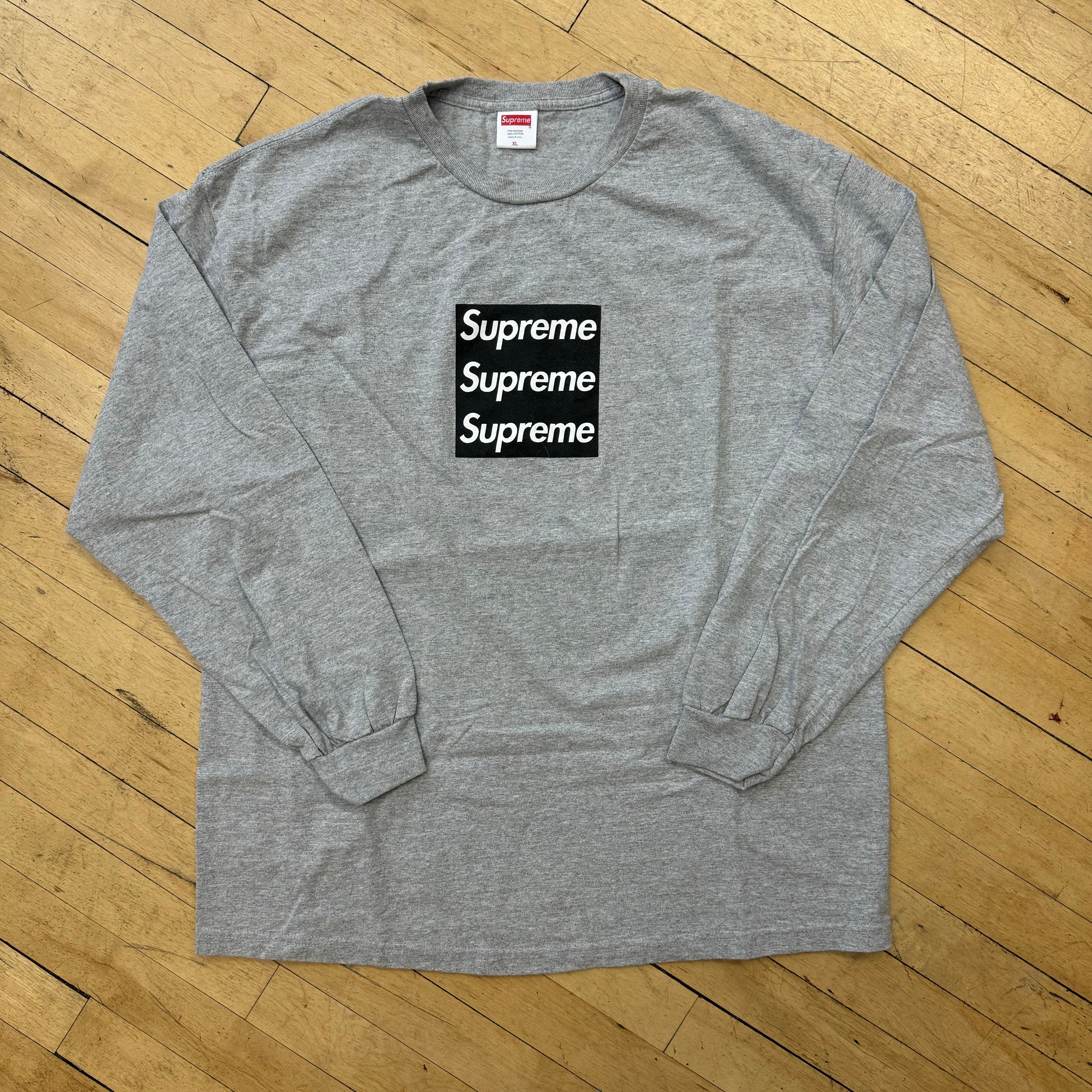 Supreme 2021 Ass Pizza Stacked Box Logo L/S T-shirt Sz XL