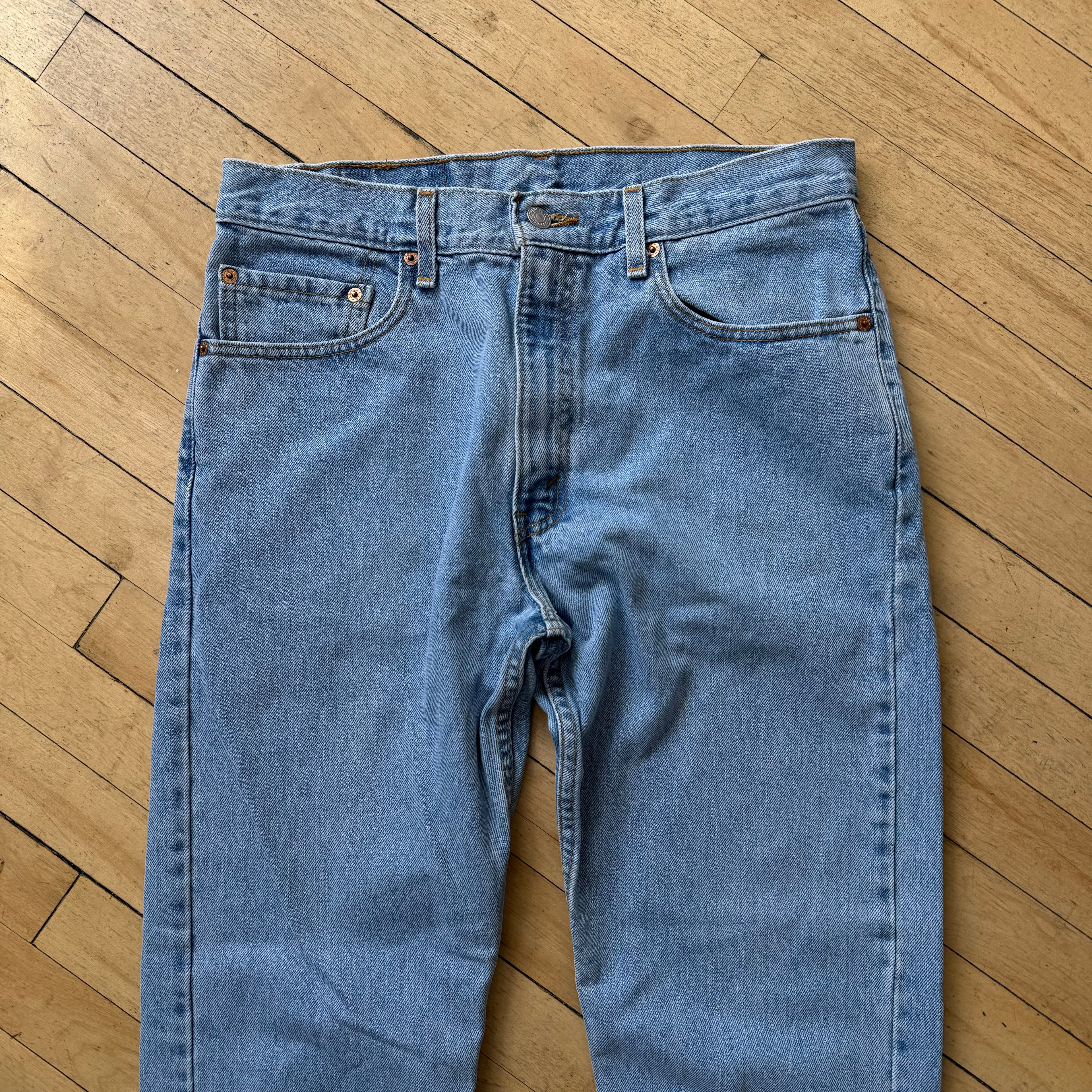 Vintage Light Wash Levi 505 Denim Jeans Sz 32x30