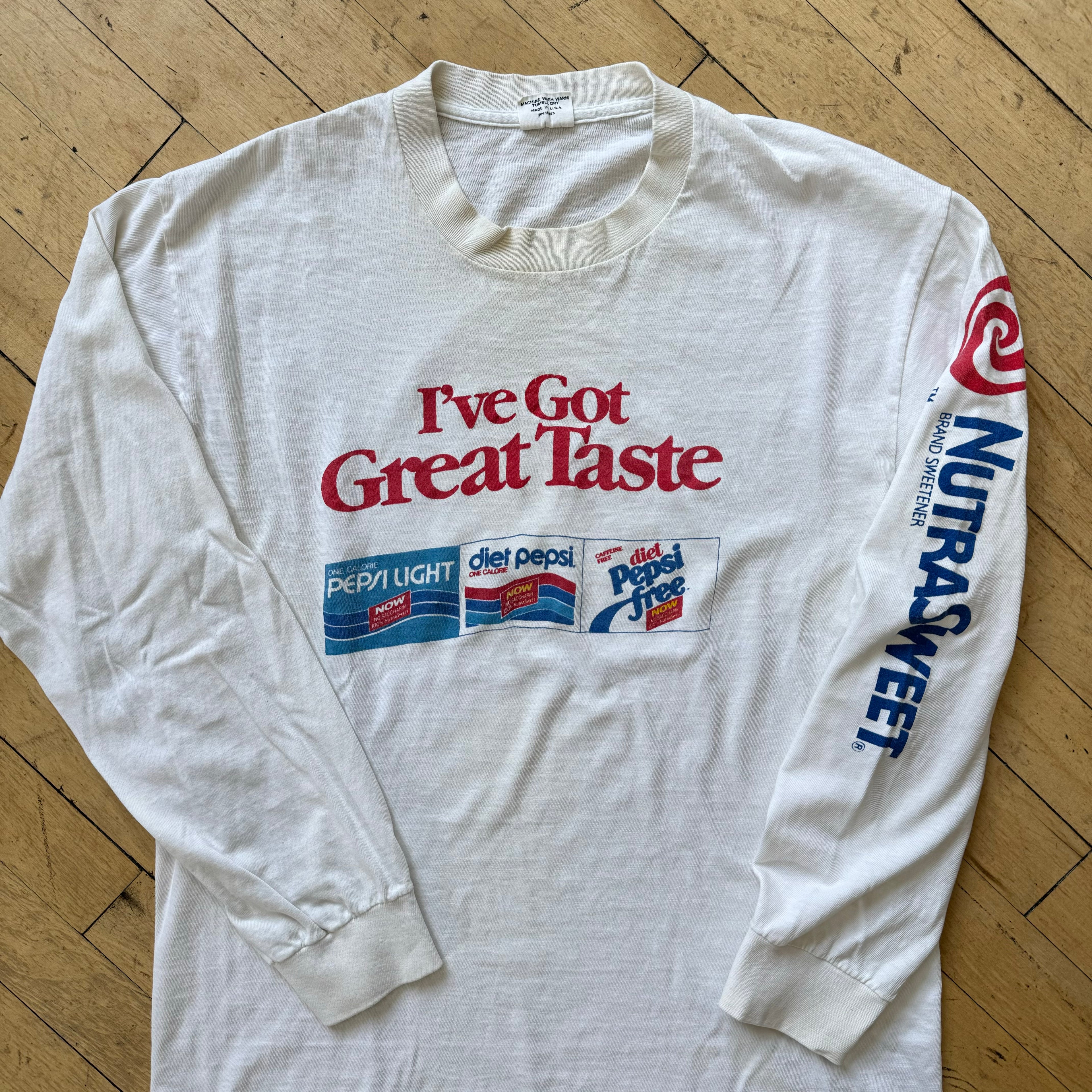 Vintage Diet Pepsi I’ve got great Taste Long Sleeve T-shirt Sz M