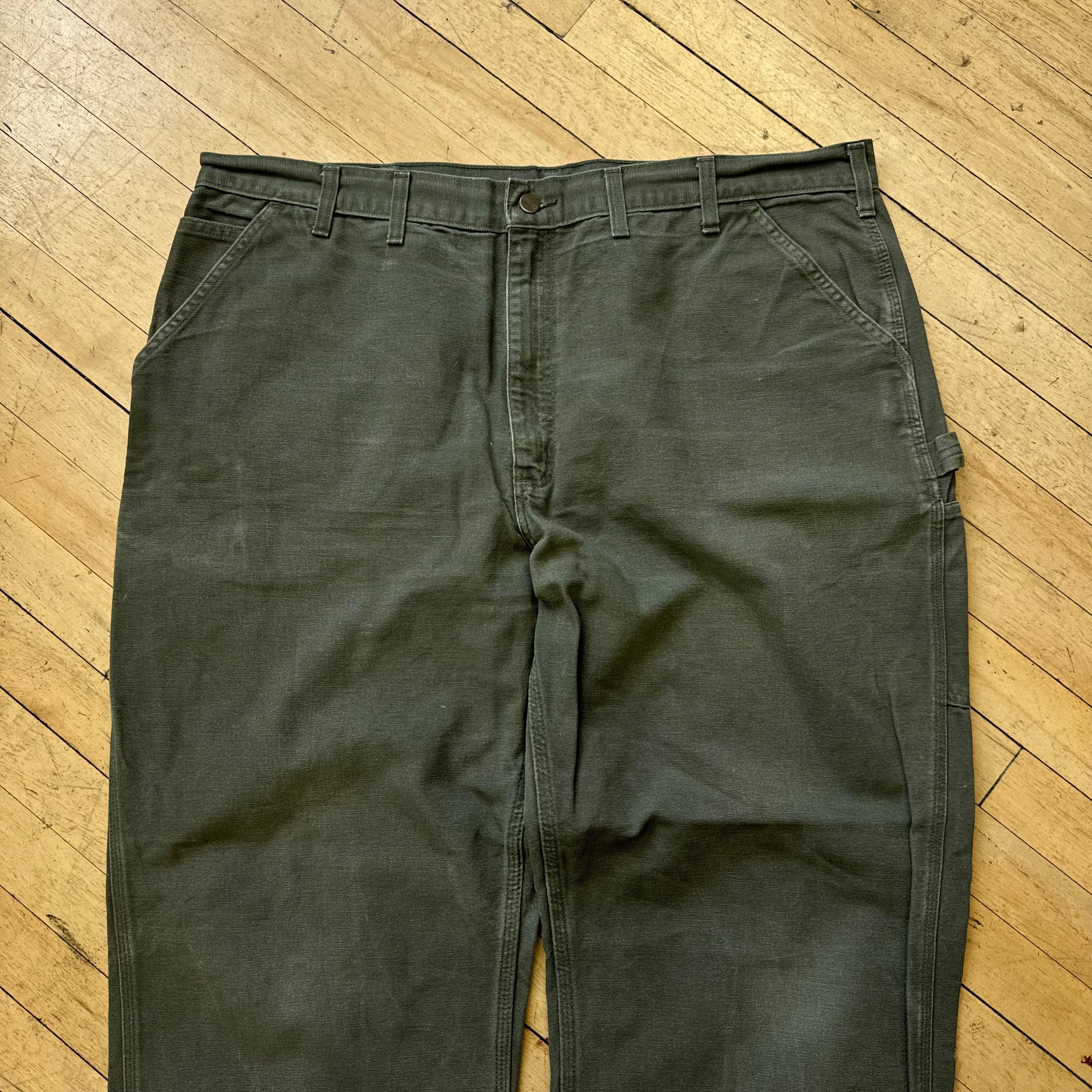 Vintage Olive Carhartt Denim Jeans Sz 44x32