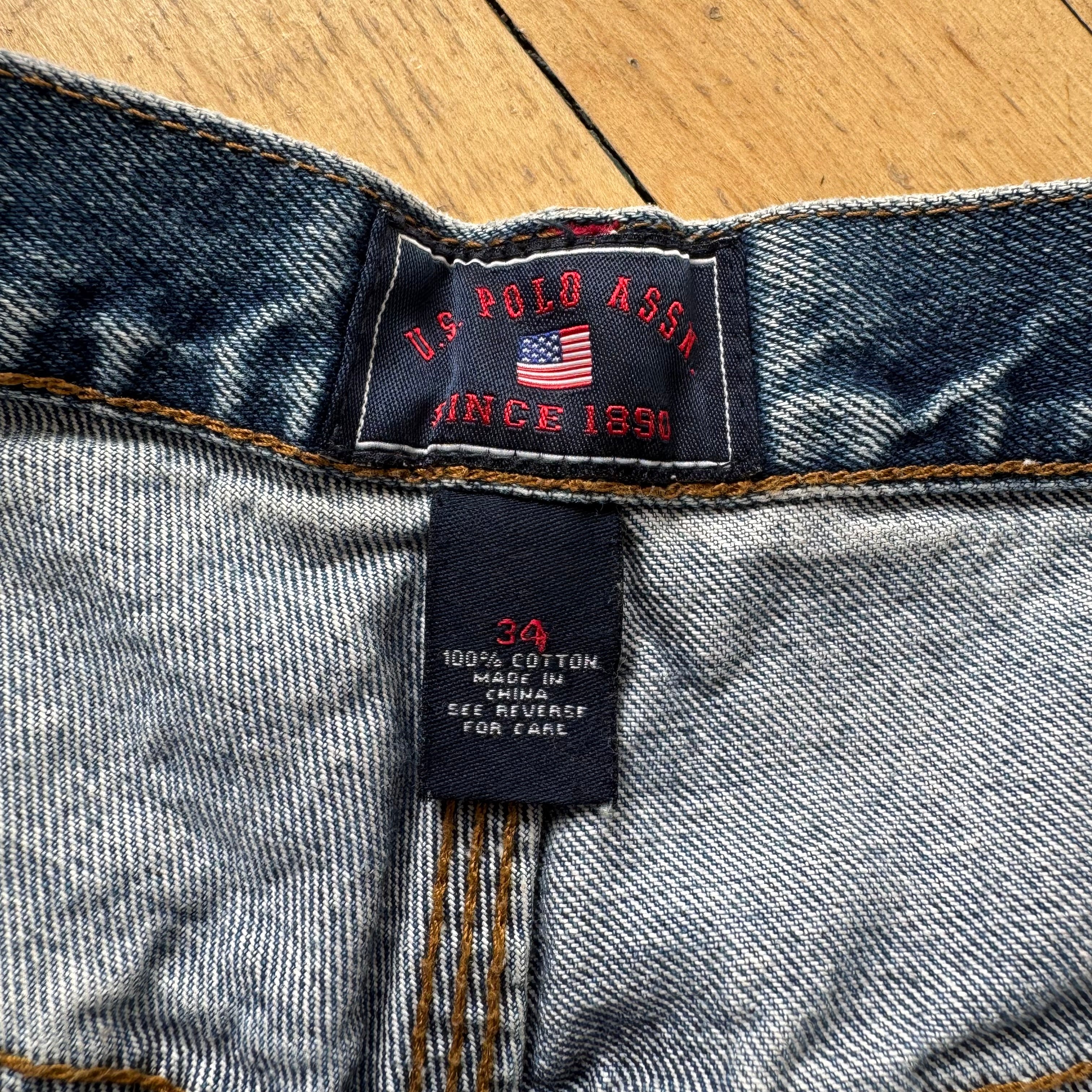Y2K US Polo ASSN Denim Jean Shorts Sz 34