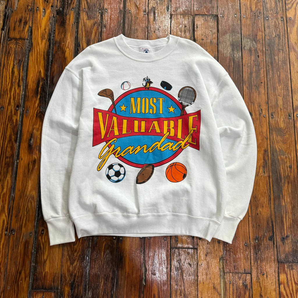Vintage Most Valuable Grandpa Crewneck Sz L