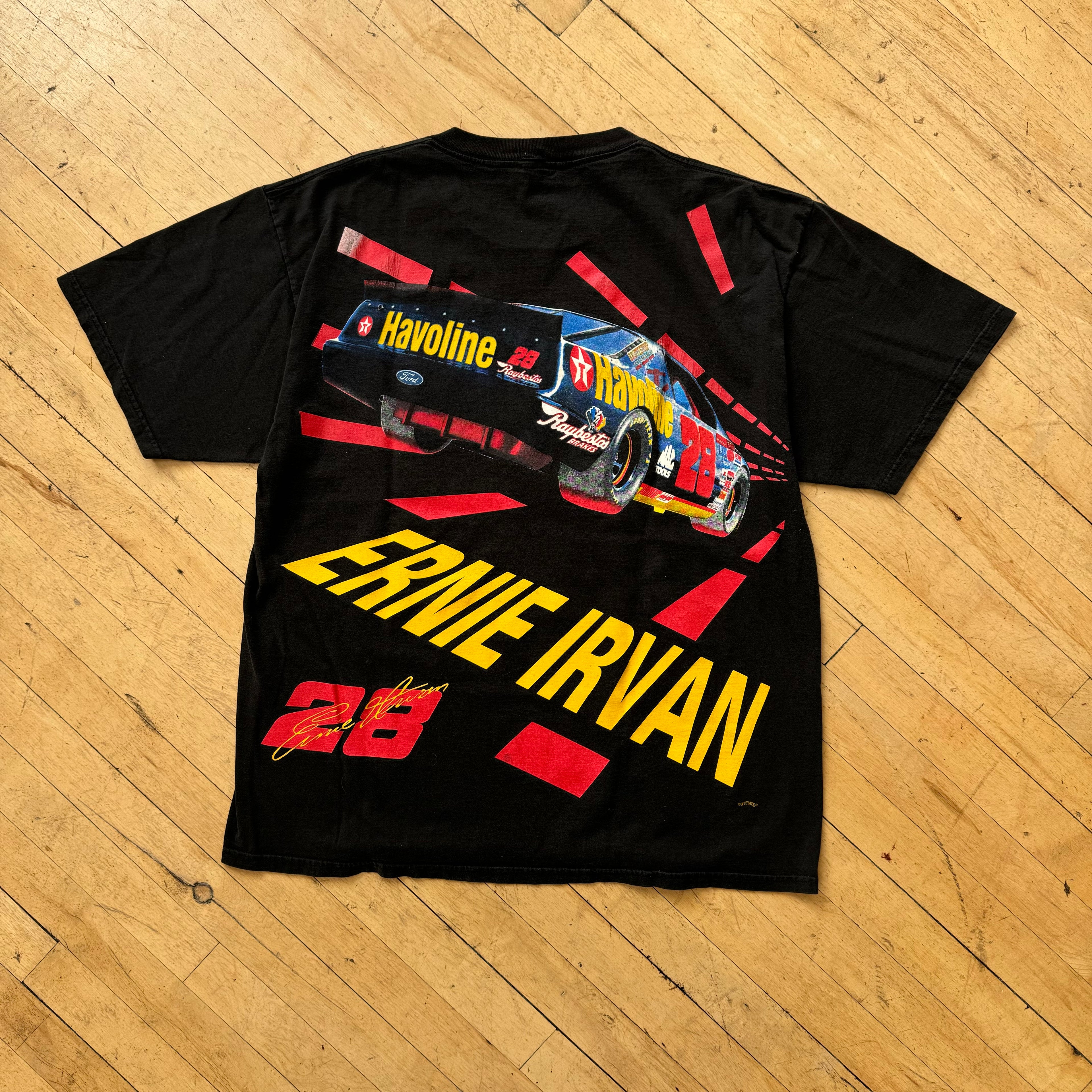 Vintage Ernie Irvan Nascar AOP T-shirt Sz XL