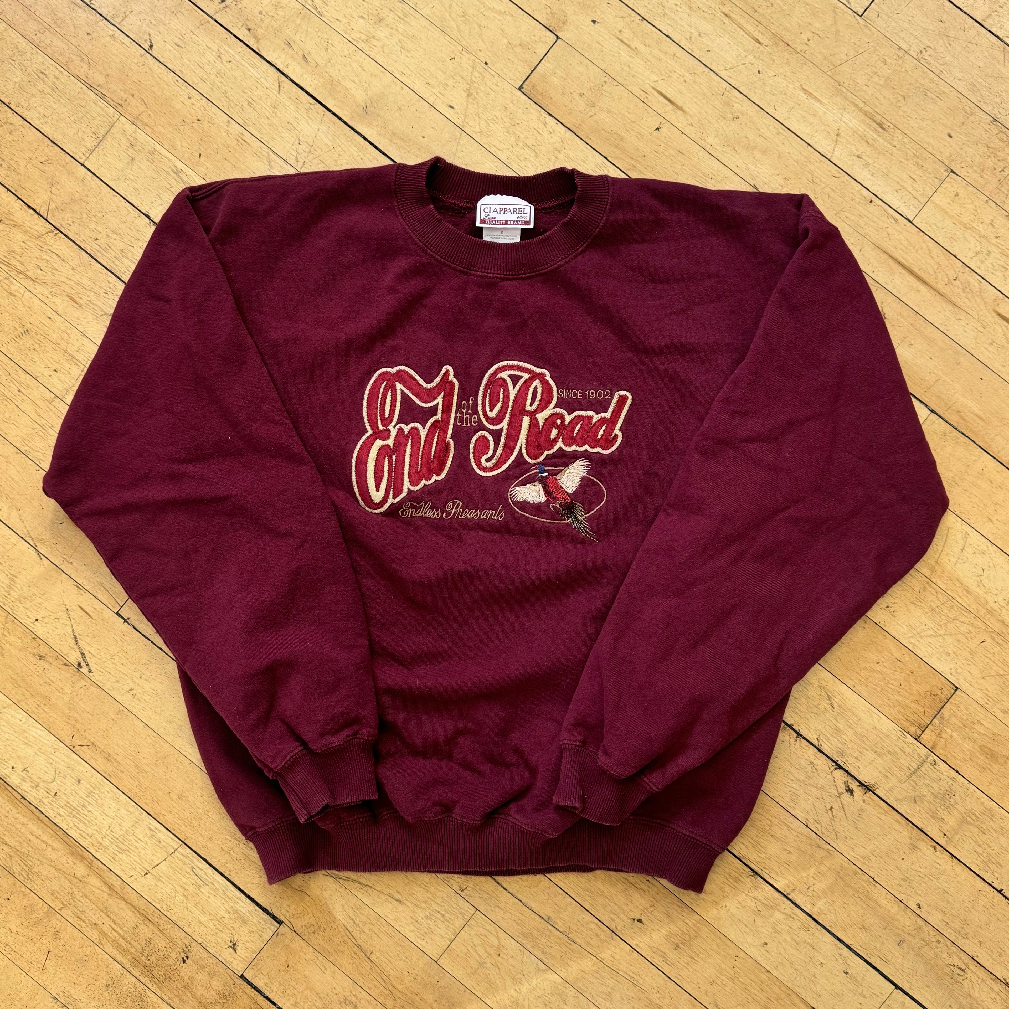 Vintage End of the Road Pheasant’s Crewneck Sz M