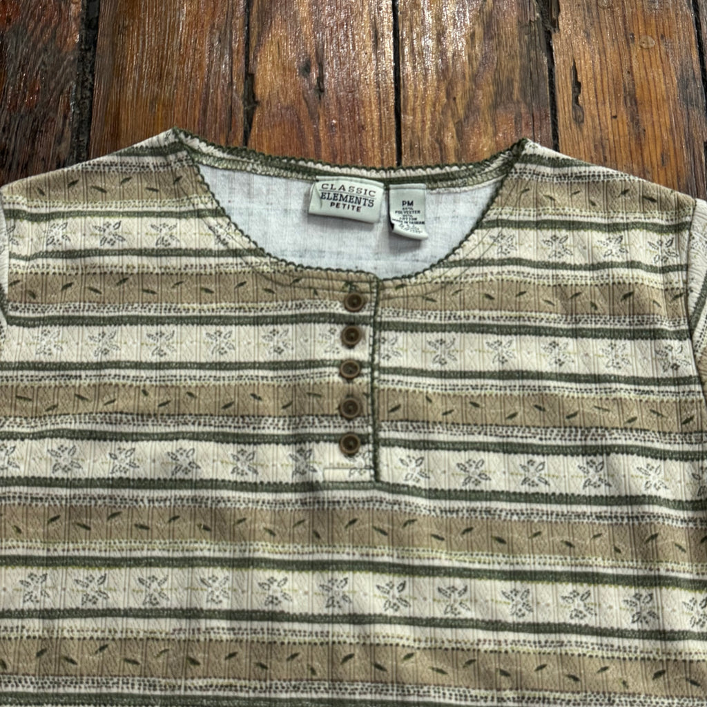 Vintage Classic Elements Striped T-shirt Sz M