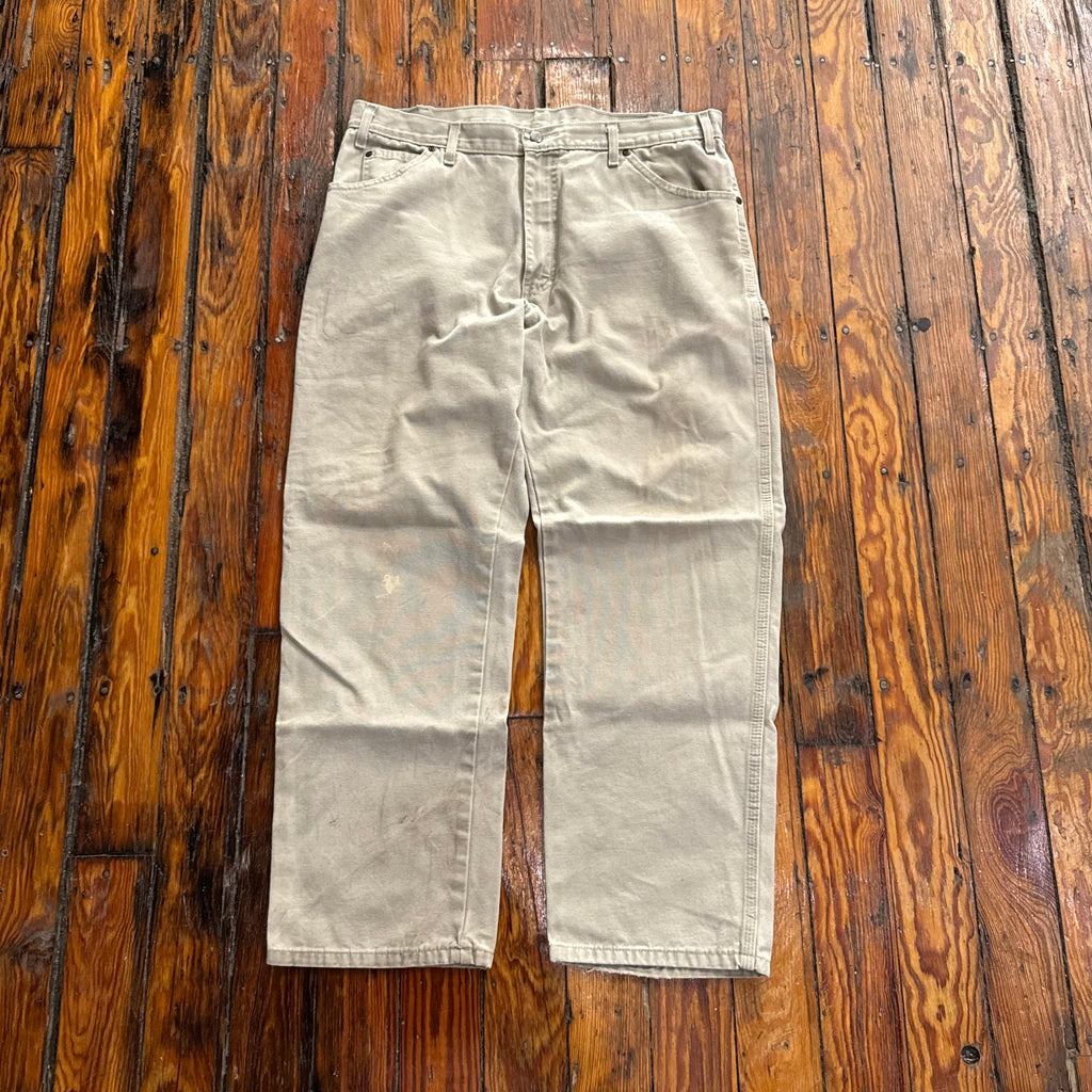 Vintage Tan Denim Dickies Jeans Sz 36x32
