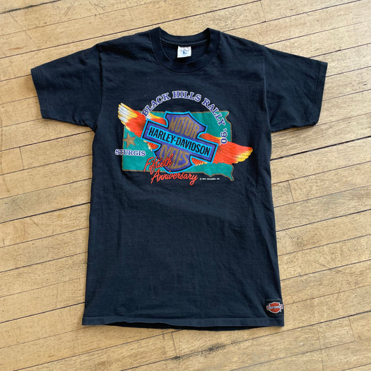 1990 Harley Davidson Black Hills Rally T-shirt Sz M