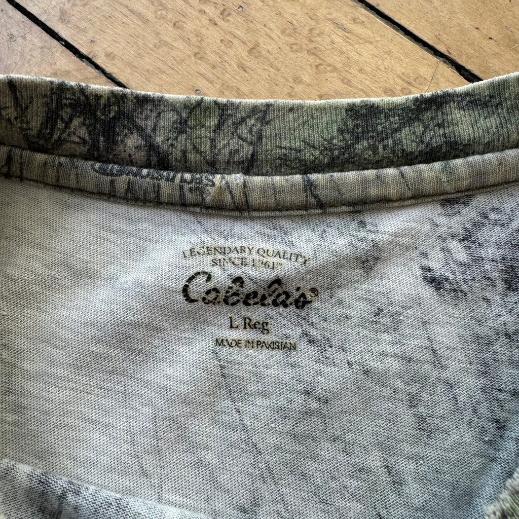 Vntg Open Country Tree Camo T-shirt Sz L