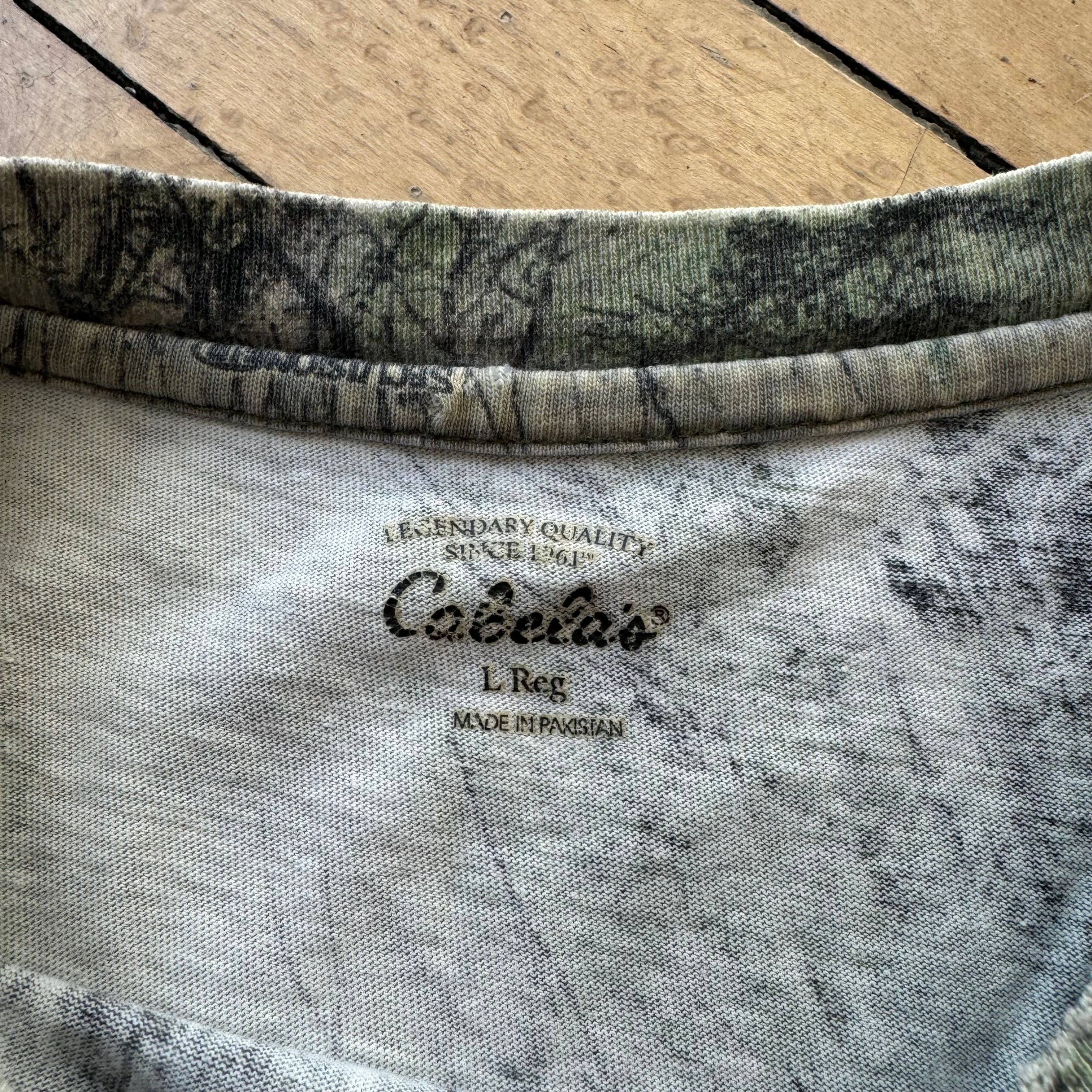 Vntg Open Country Tree Camo T-shirt Sz L