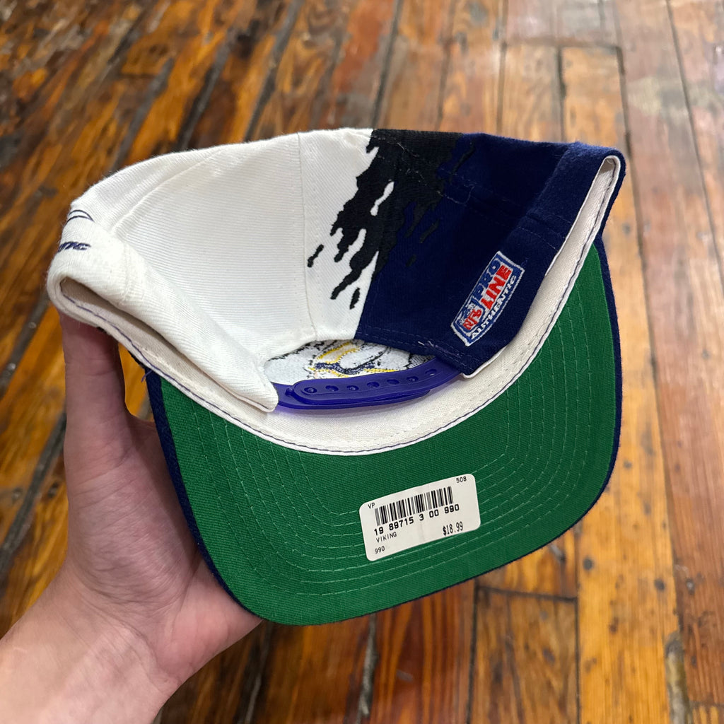 Vintage Minnesota Vikings Logo Athletic Splash Snapback Hat (NEW)