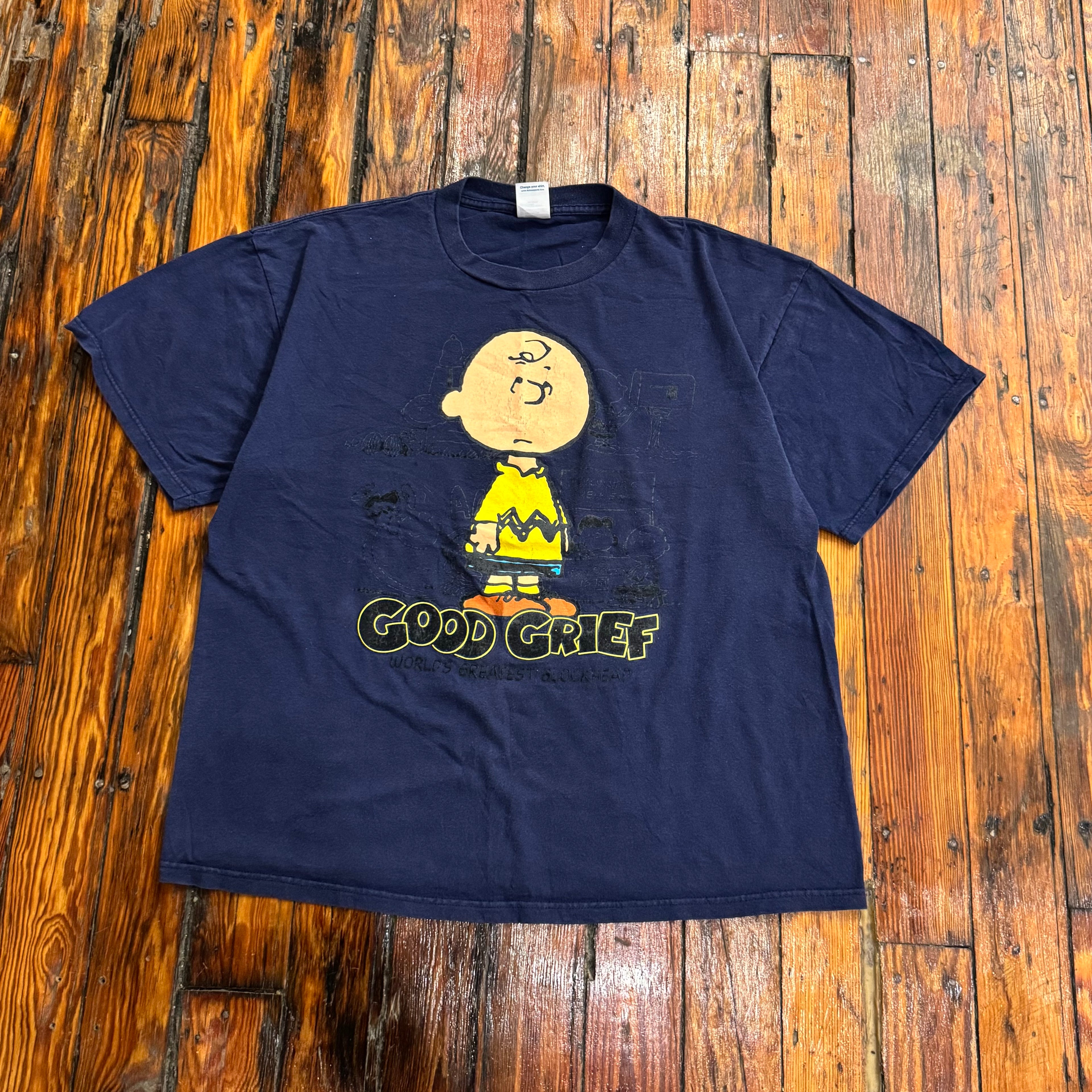 Vintage Charlie Brown Good Grief T-shirt Sz XL