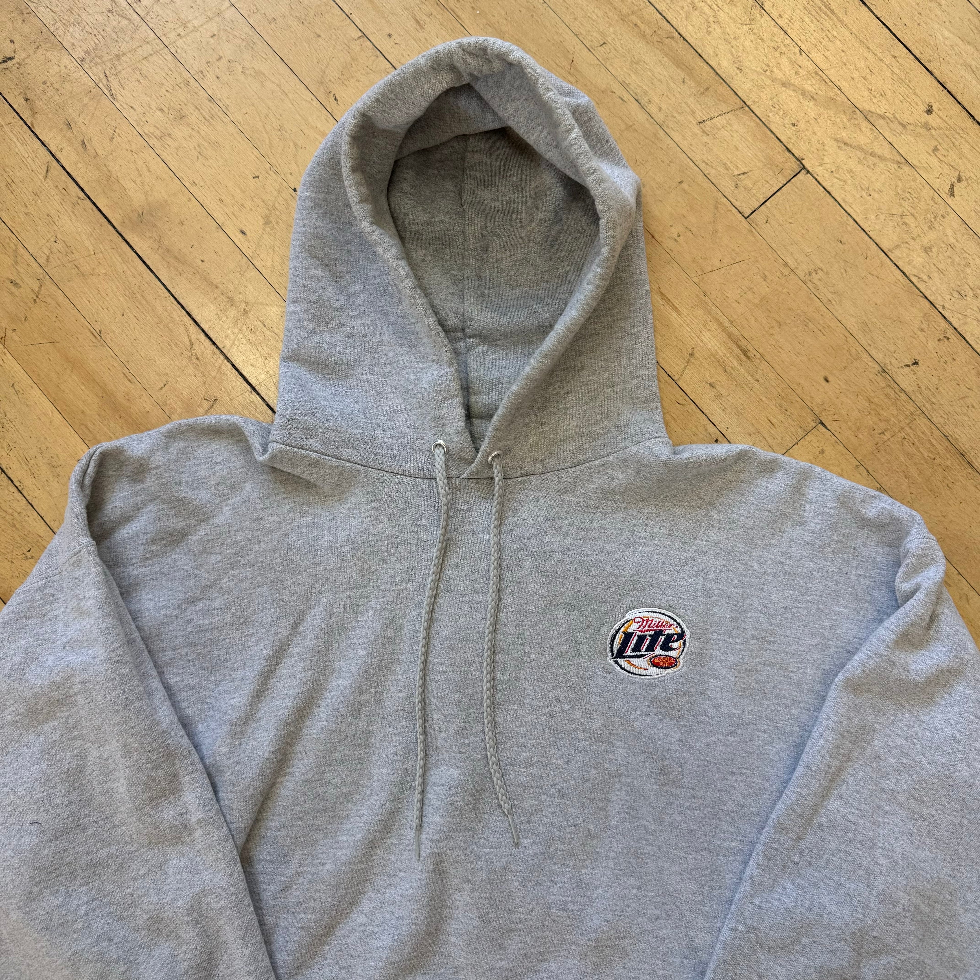 Vintage Miller Lite Embroidered Hoodie Sz L