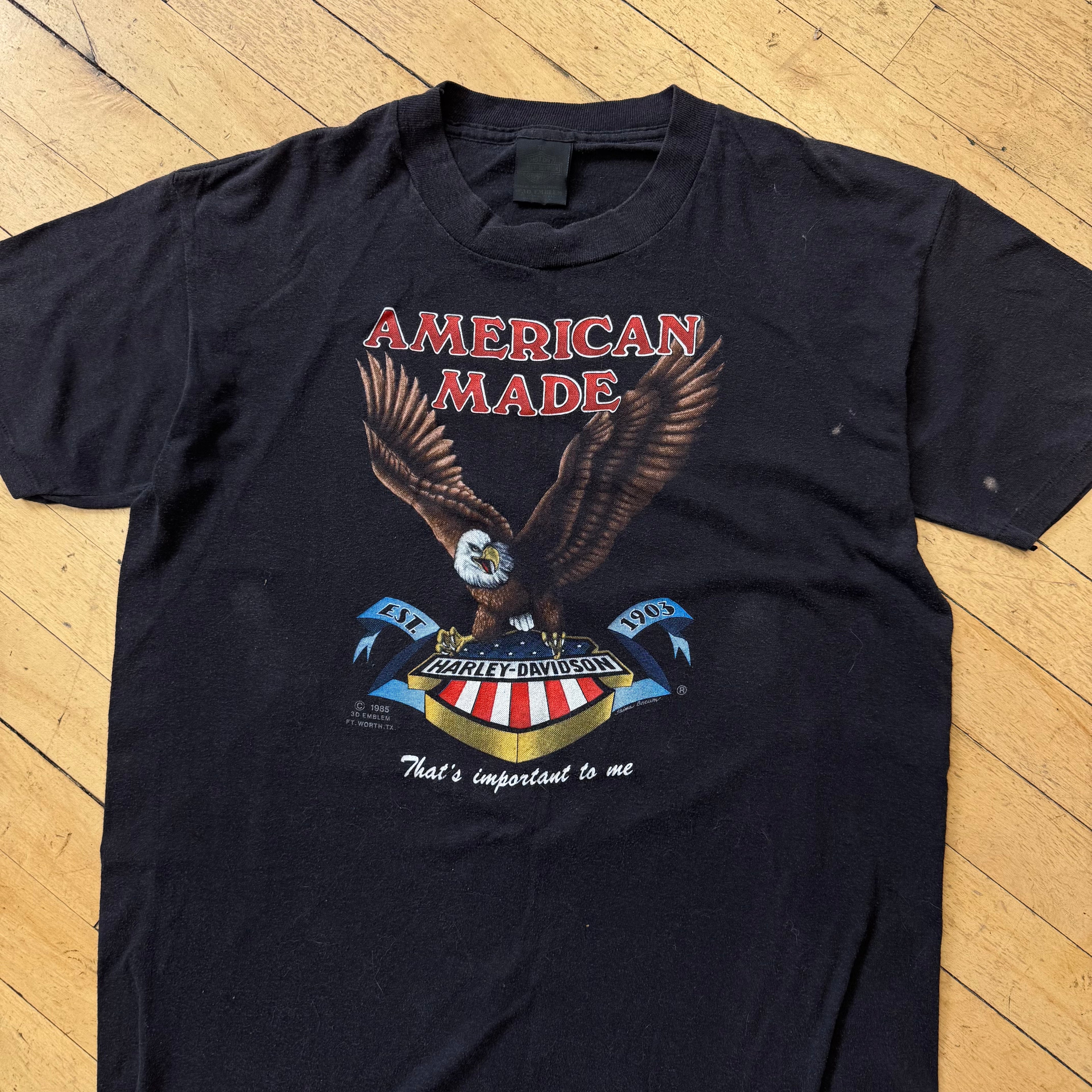 Vintage Harley Davidson 3d Emblem T-shirt Sz XL