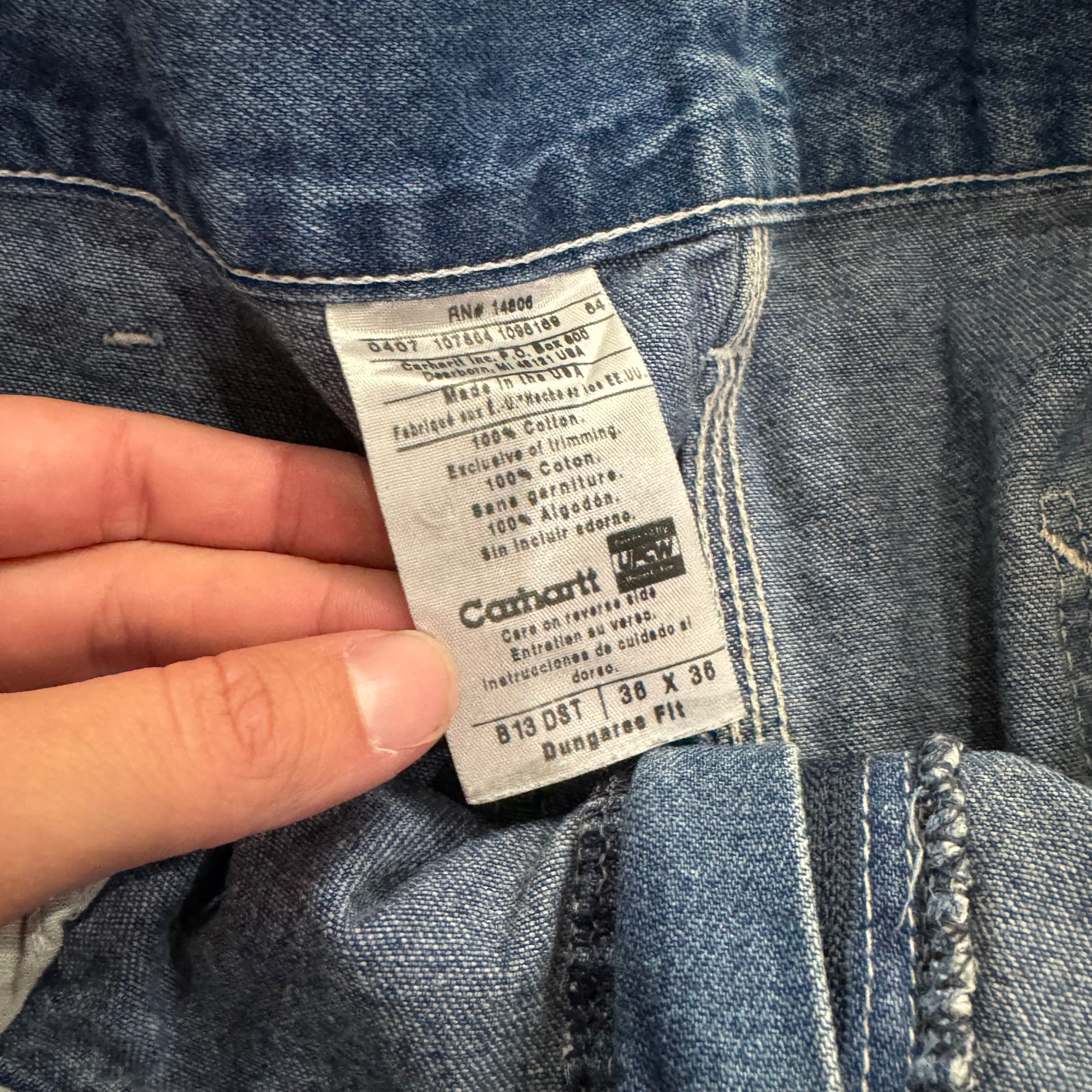 Vintage Carhartt Denim Jeans Sz 36x36