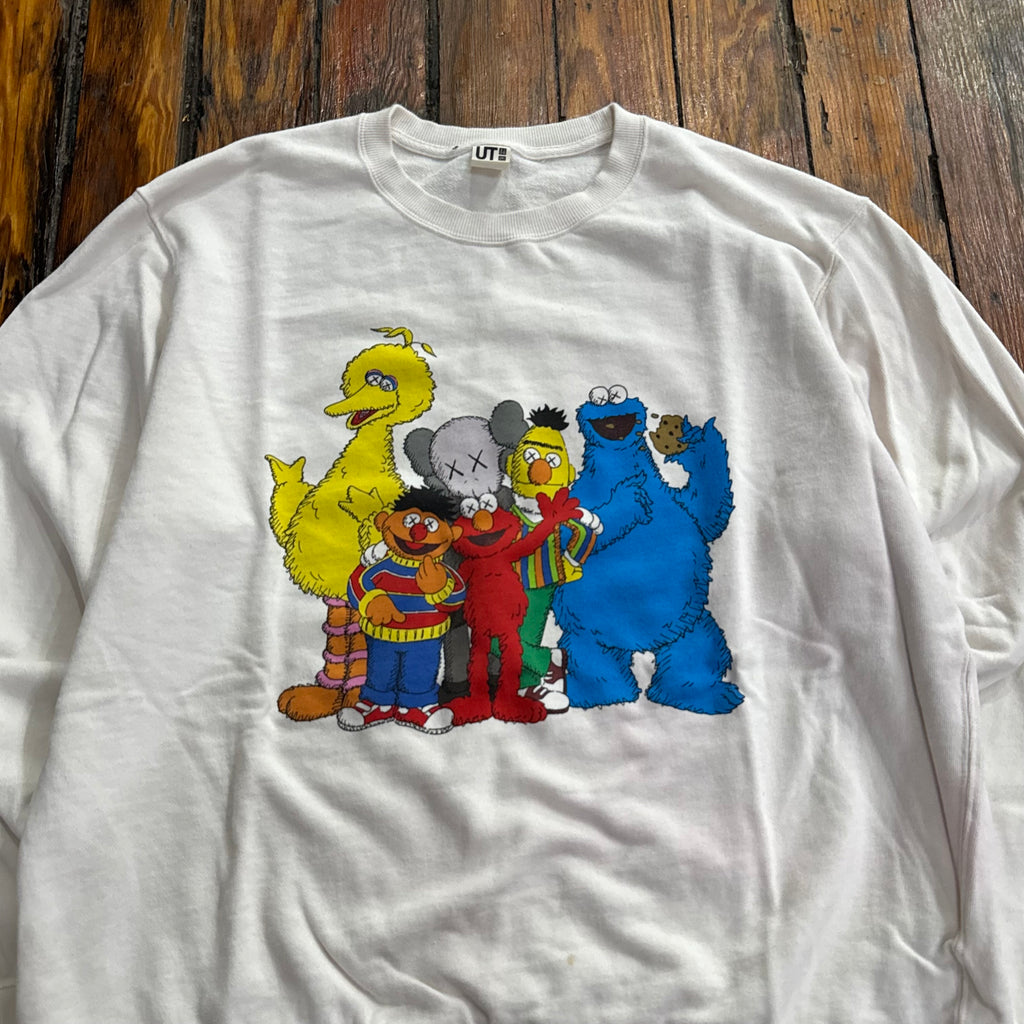 Kaws X Sesame Street Collab CrewNeck Sz L