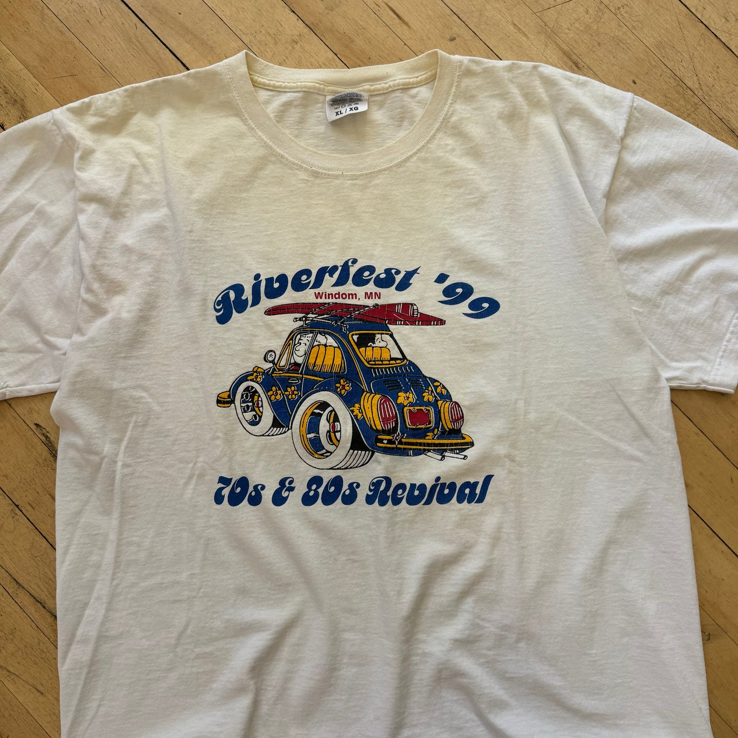 Vintage Windom River Fest Car T-shirt Sz XL