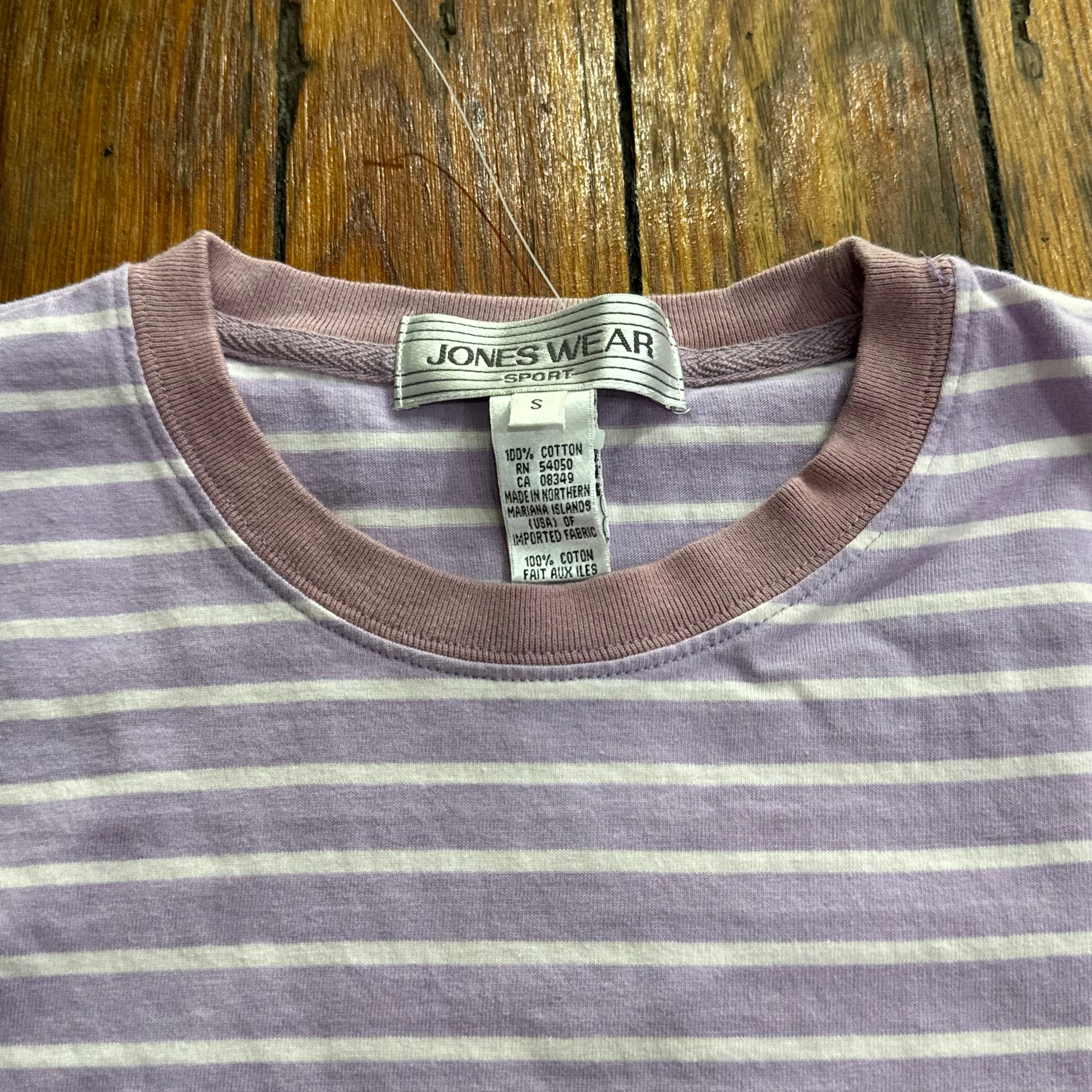 Vintage Jones Wear Striped T-shirt Sz S