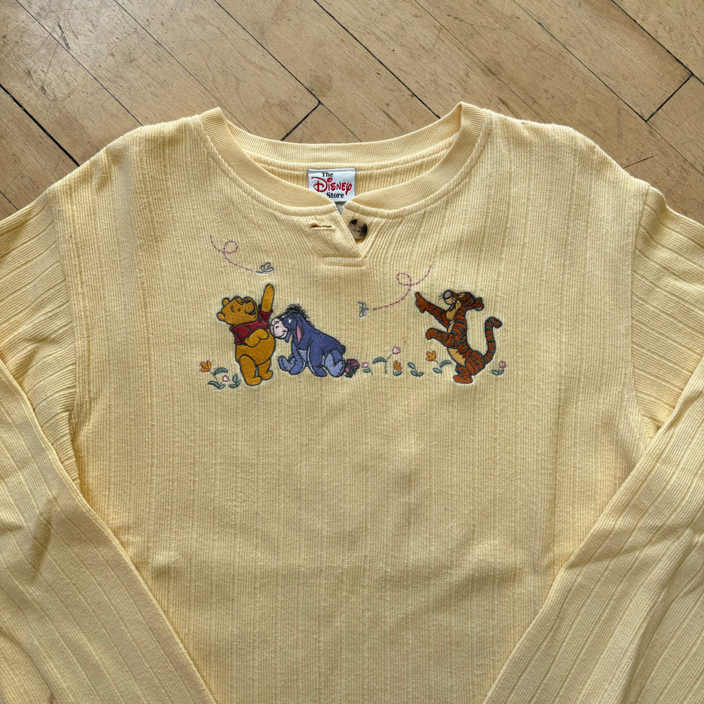 Vintage Pooh & Friends Embroidered Long Sleeve T-shirt Sz S