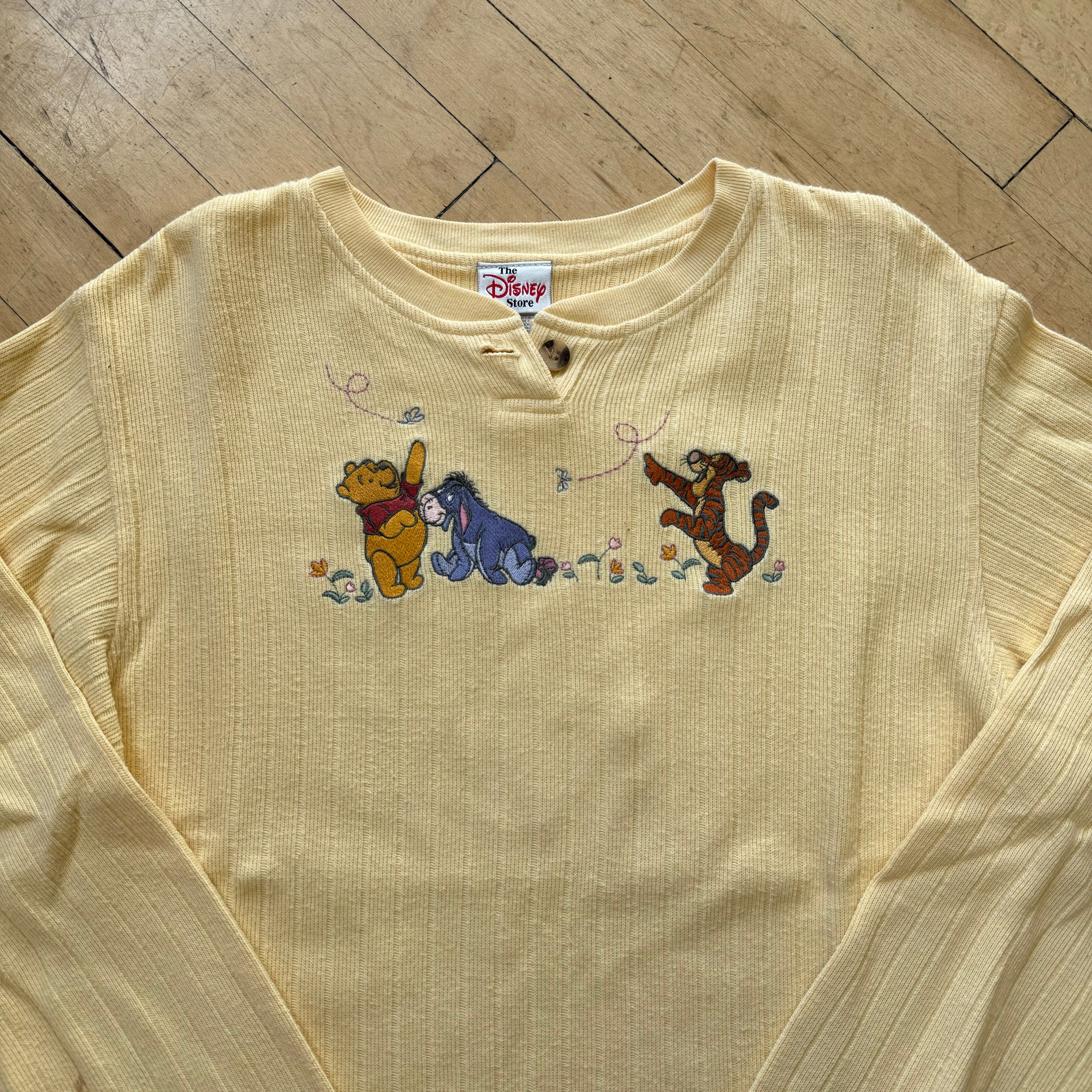 Vintage Pooh & Friends Embroidered Long Sleeve T-shirt Sz S