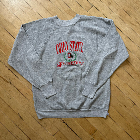 Vintage Ohio State Buckeyees Embroidered Crewneck Sz L