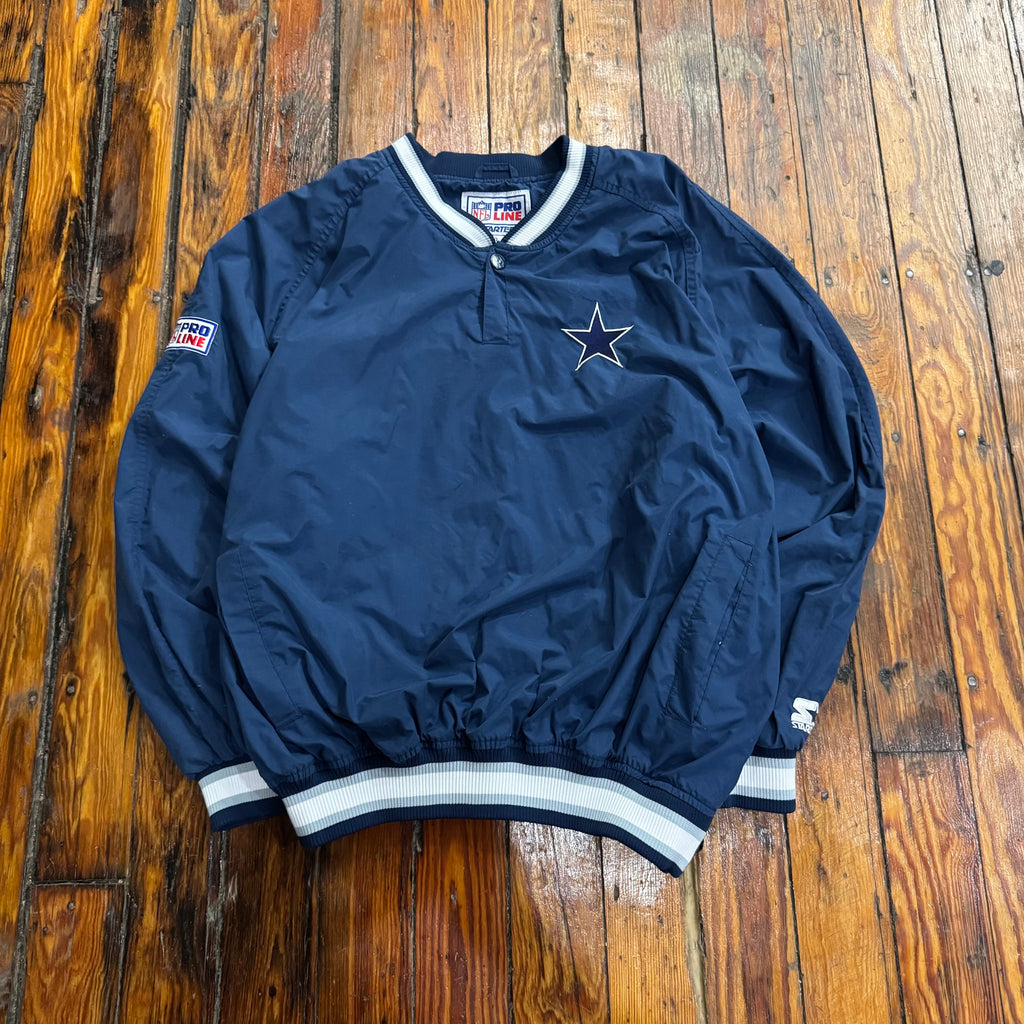 Vintage Starter ProLine Cowboys Pullover Jacket Sz XL