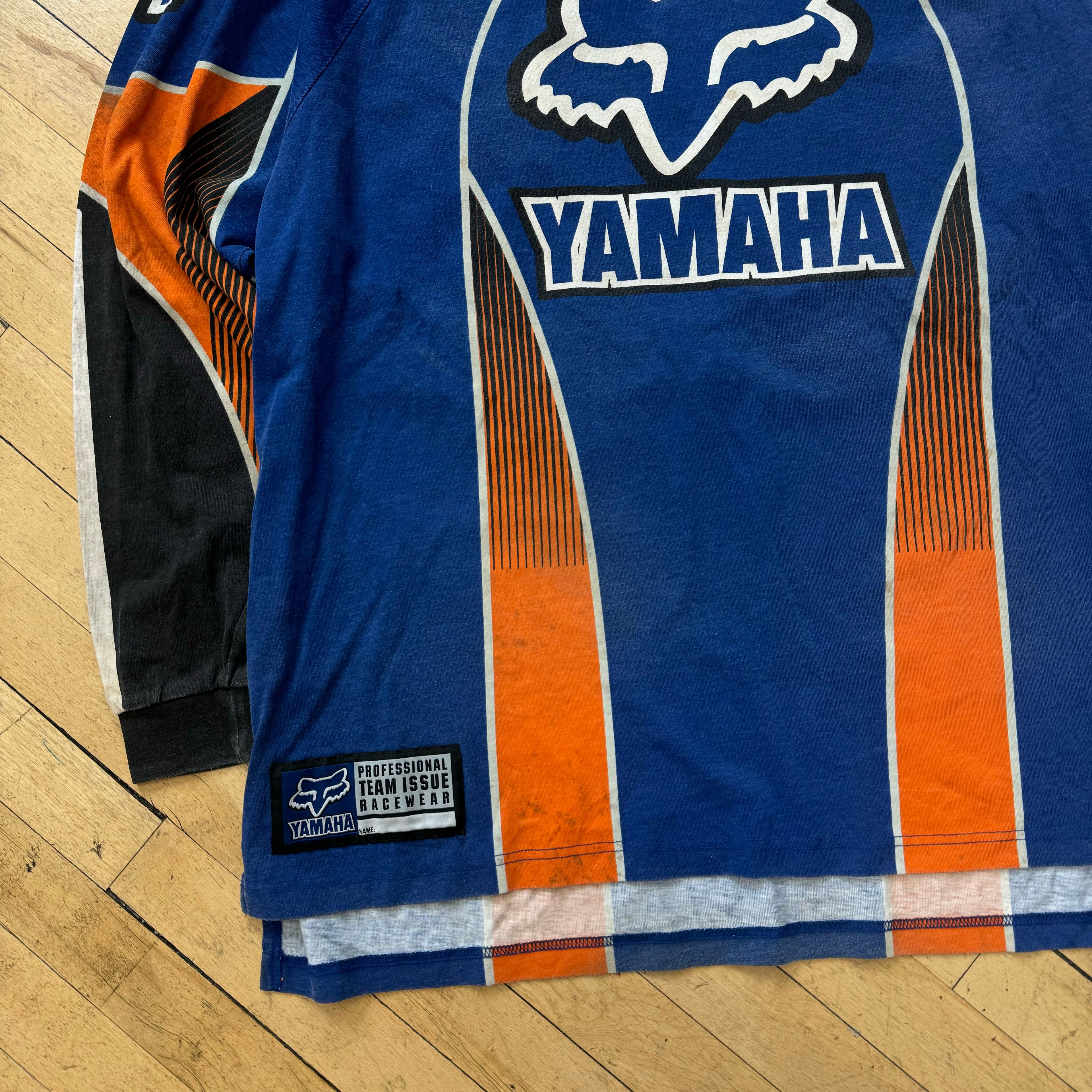 Vintage Yamaha Fox Racing Long Sleeve T-shirt Sz XXL