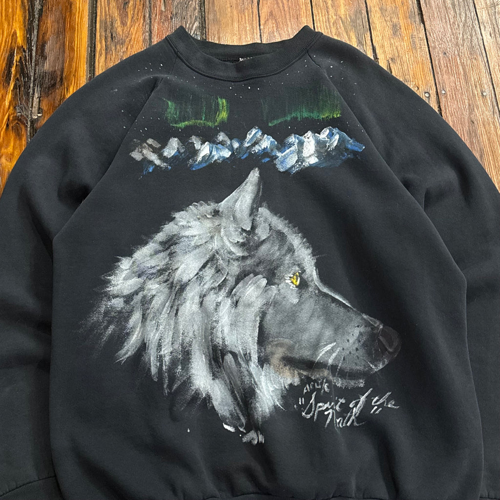 Vintage Wolf Nature Crewneck Sz L